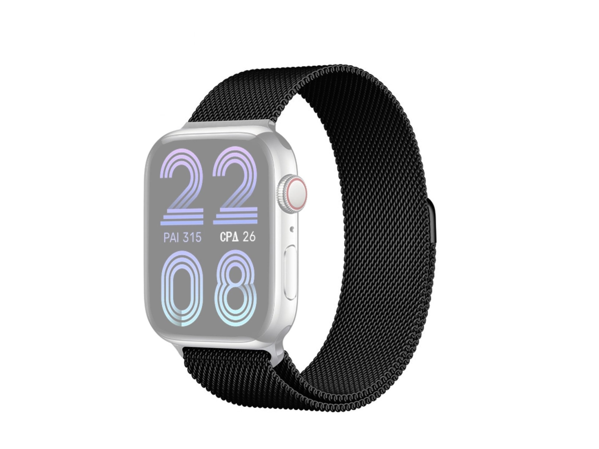 Techancy Faixa Metálica Magnética Preta KC2123, Faixa De Substituição, Compatível Com Apple Watch Series: 49mm，