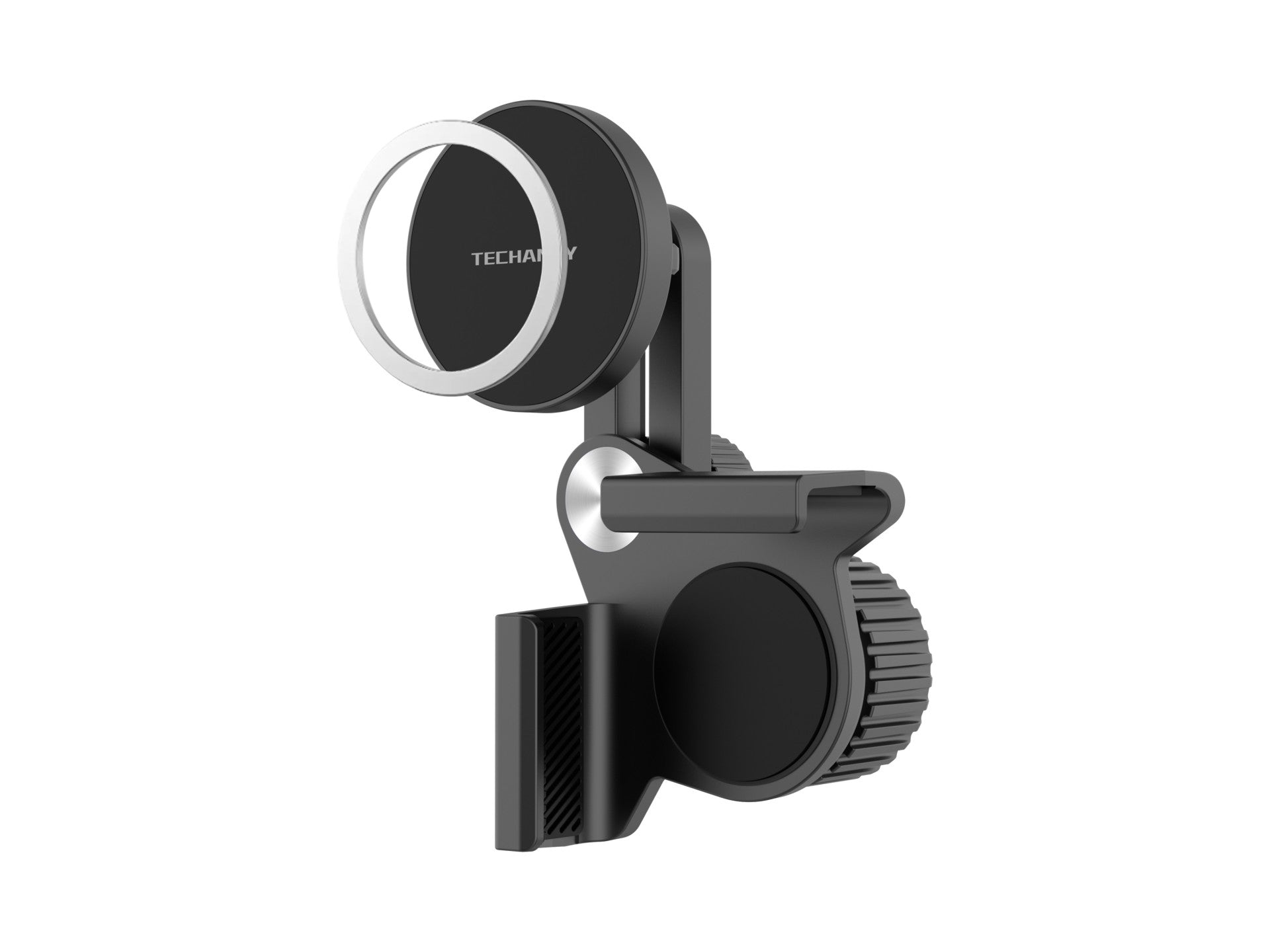 Techancy Magnetic Car Mount TI2342 Compatible MagSafe For Car Screen Monitor Thickness 10-20mm ABS Material Magnet Black