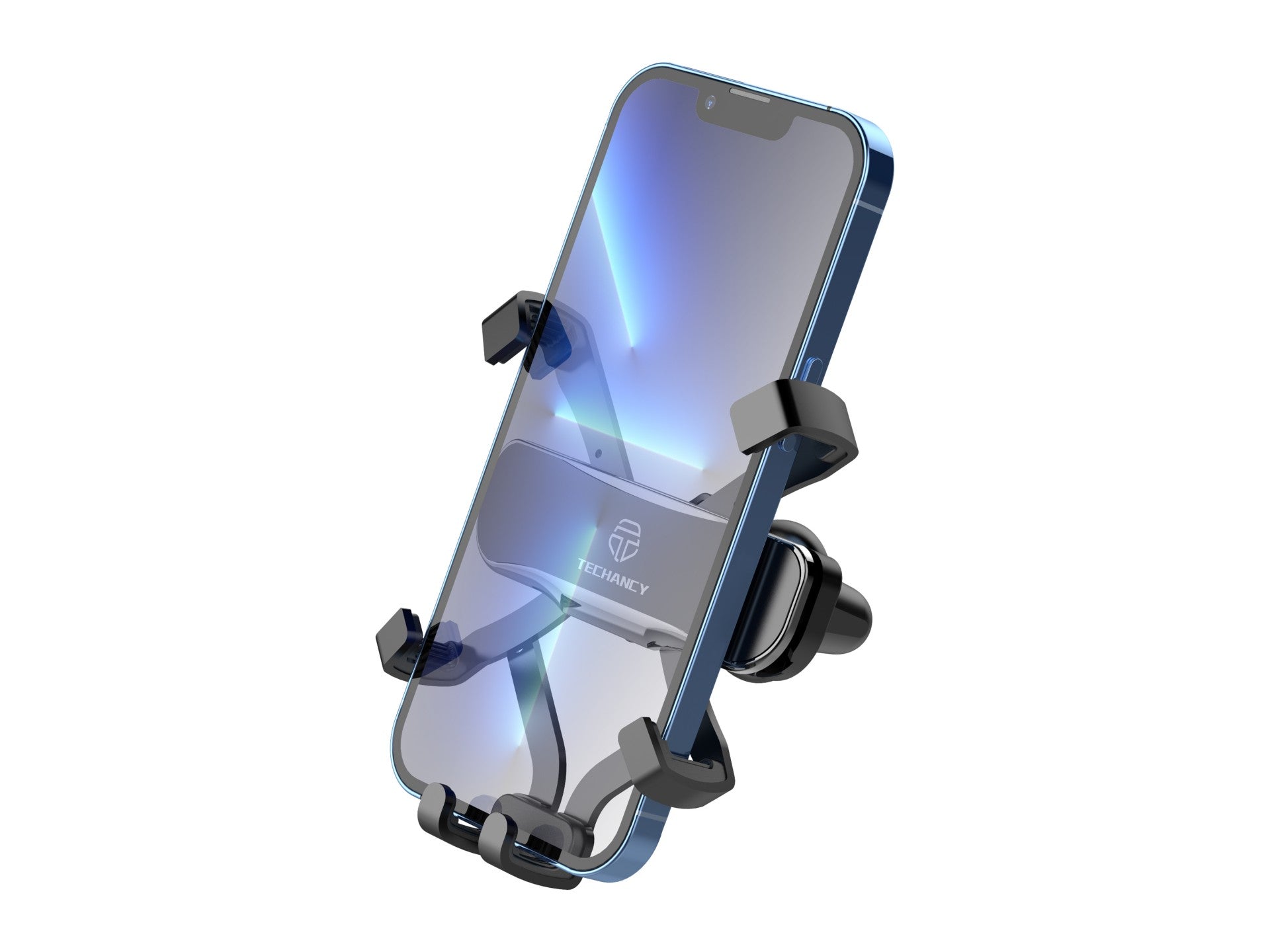 Suporte universal para telemóvel Techancy, bloqueio por gravidade, TI2250, preto