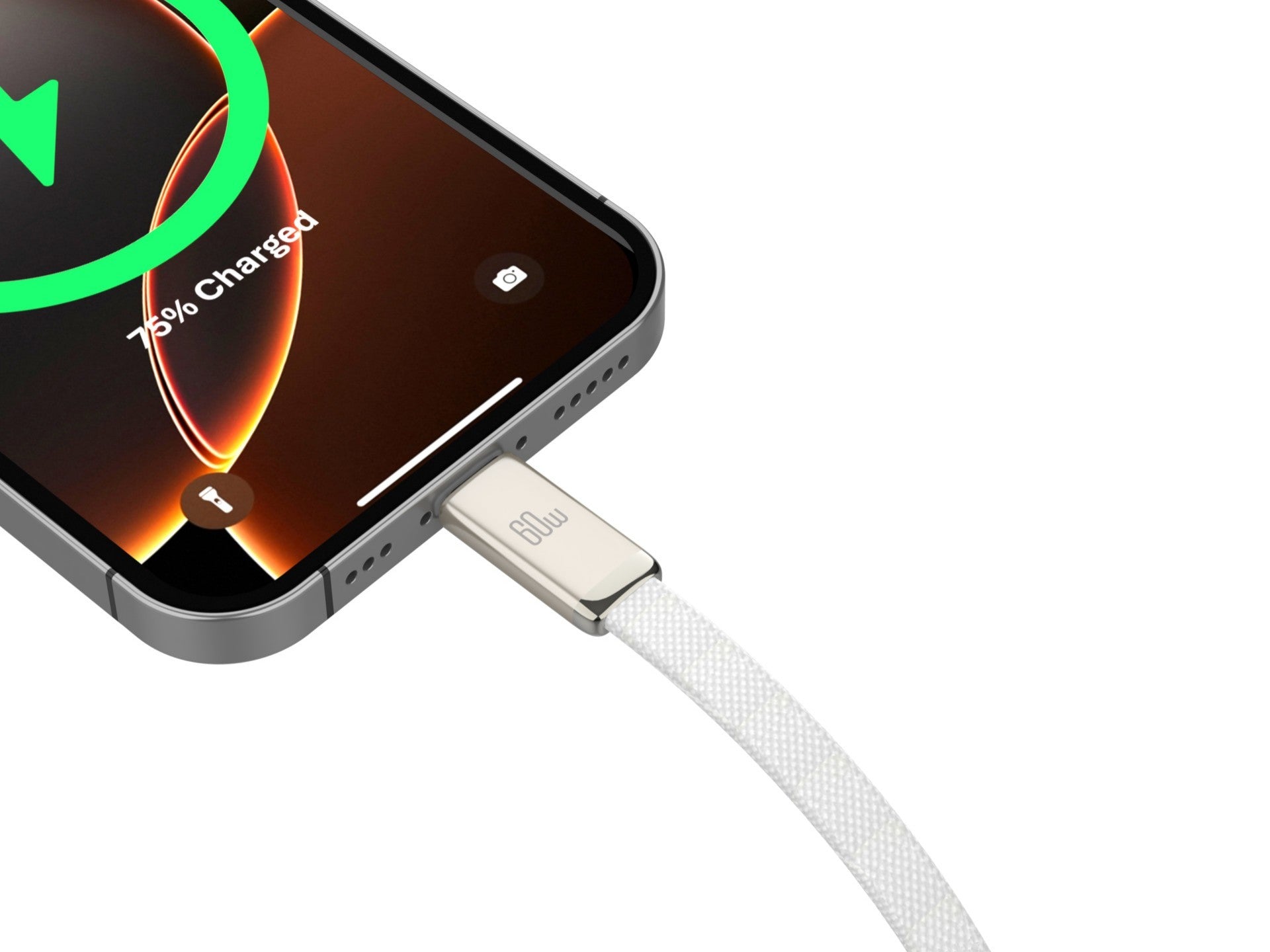 Techancy Cabo de Dados USB C para USB C 60W TB1804 Carregamento Rapido PD Trancado Resistente para Telemovel e Tablet