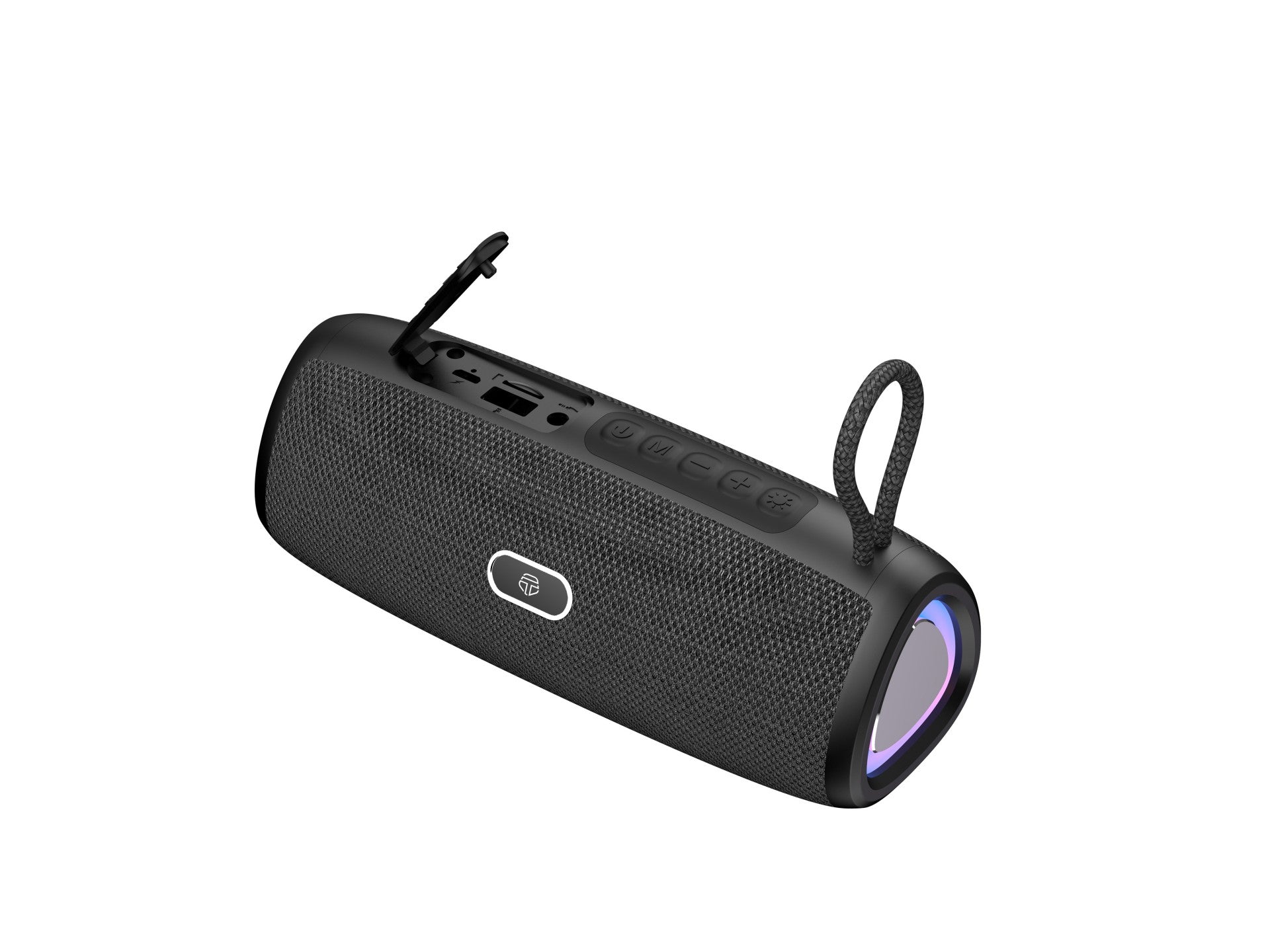 Altavoz Bluetooth inalámbrico Techancy versión 5.3TH2633, compatible con TWS/TF/AUX, luz ambiental LED RGB de 7 colores