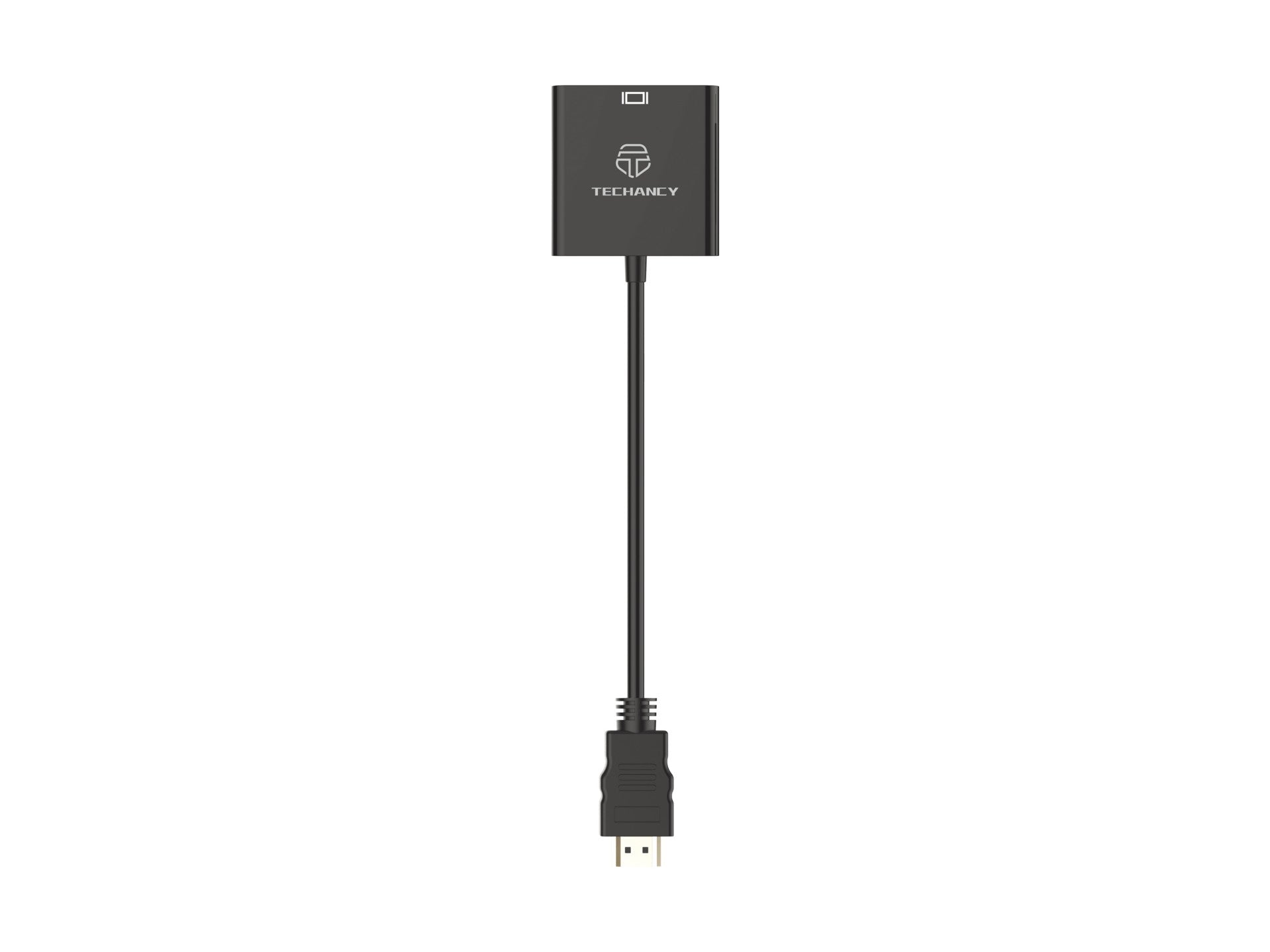 Techancy Conversor De Vídeo Hd TL7325,  Interface Hdmi Para Vga, Suporta Resolução Hd 1080p, Preto
