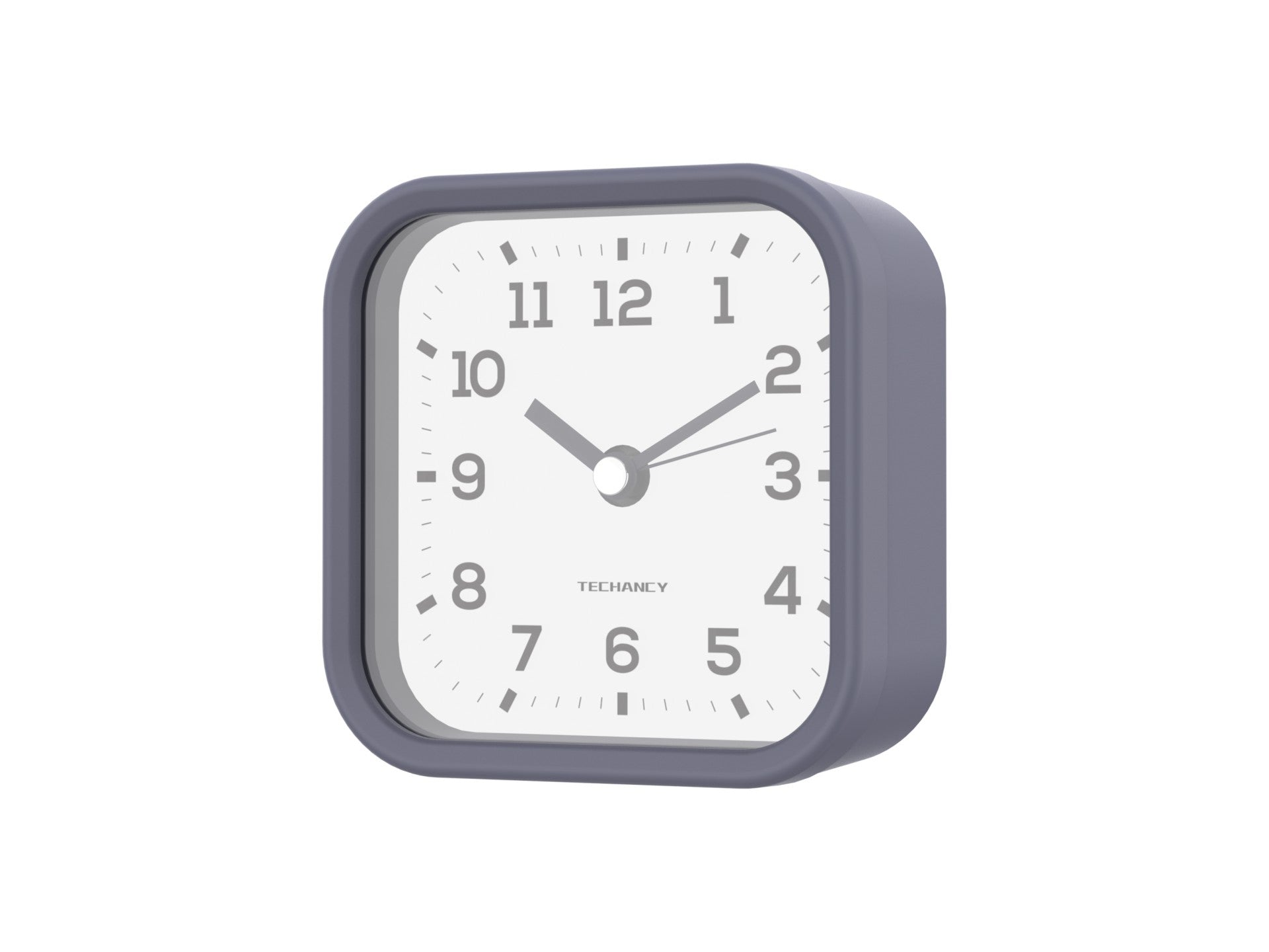 Techancy Mini despertador de mesa ME2623 silencioso números grandes espelho HD corpo ABS portátil para quarto e escritório cor cinzenta