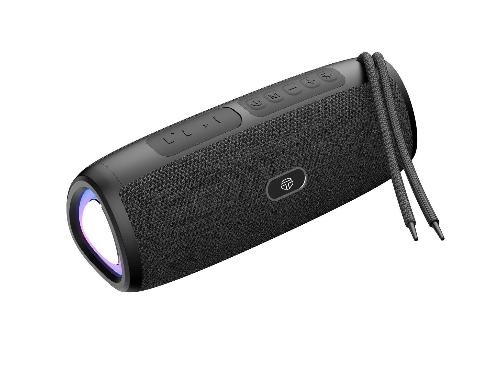 Altavoz Bluetooth inalámbrico Techancy versión 5.3TH2633, compatible con TWS/TF/AUX, luz ambiental LED RGB de 7 colores