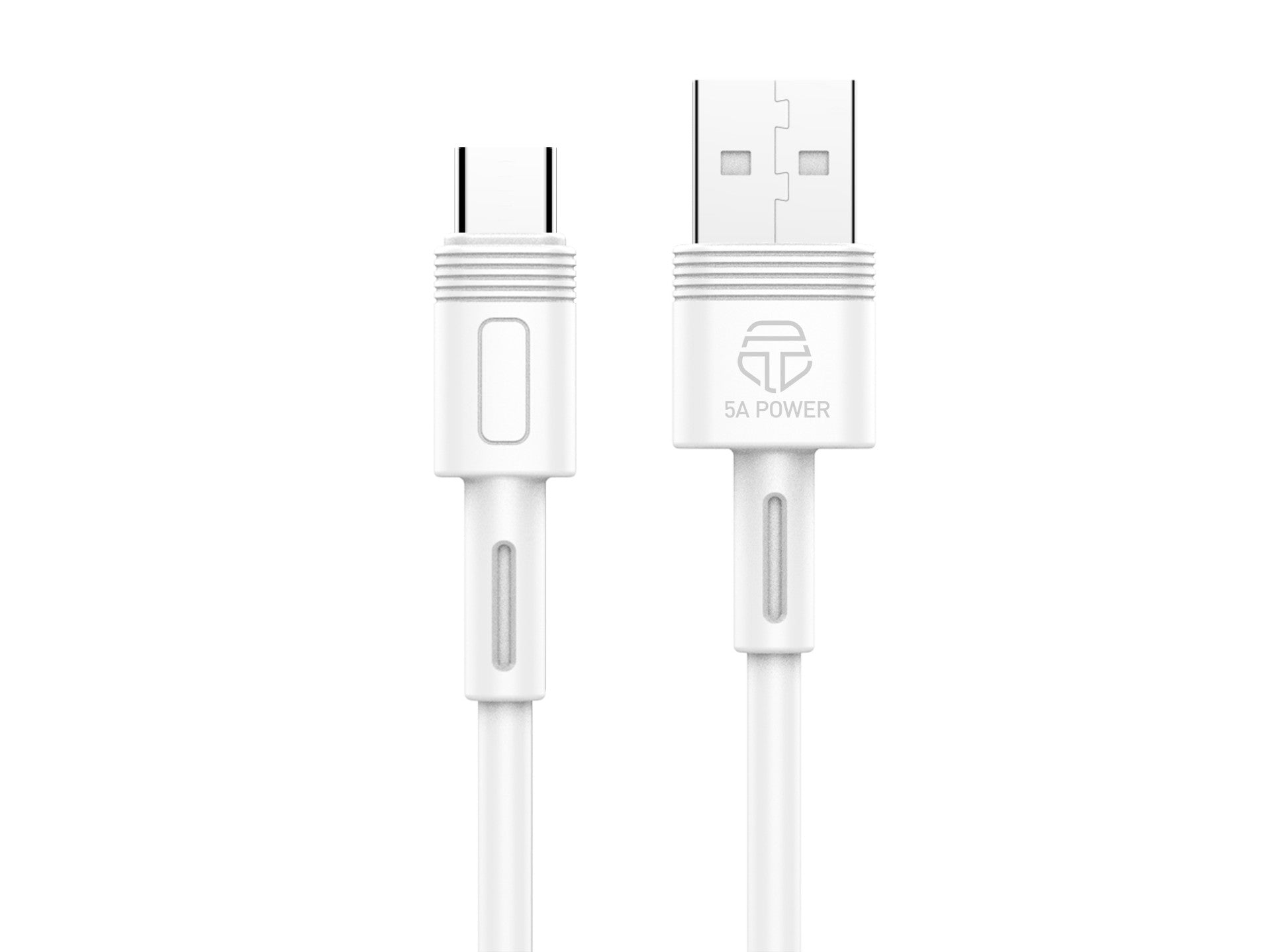 Techancy Cabo De Dados De Carregamento Rápido 5A 1m Branco TB1728, Interface Usb-Tipo C, Suporta Transferência De Dados