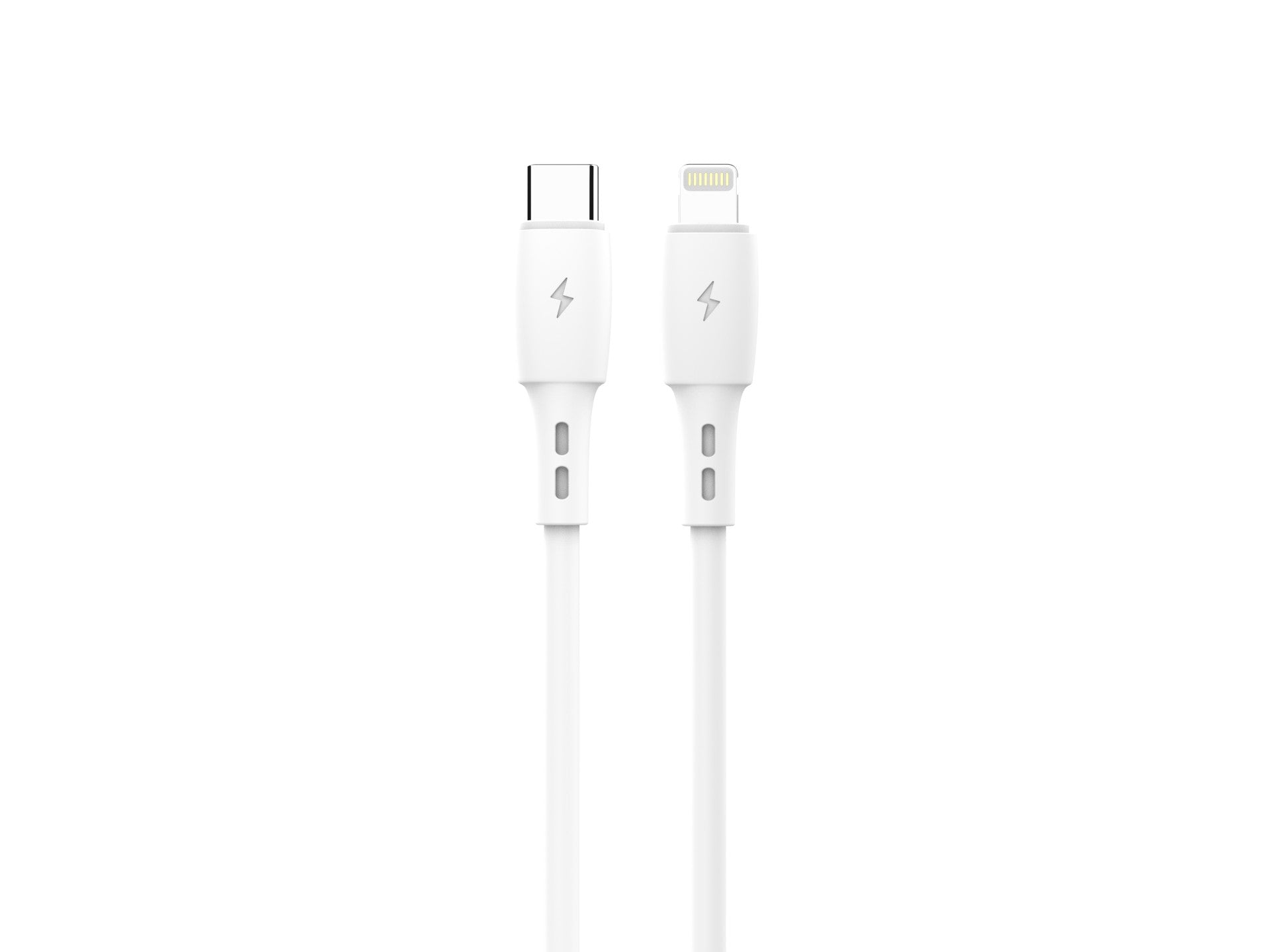 Techancy Cabo De Dados USB C to Lightning Branco TB1778, Carregamento Pd30W, 30cm Adequado Para Utilização Com Power Bank