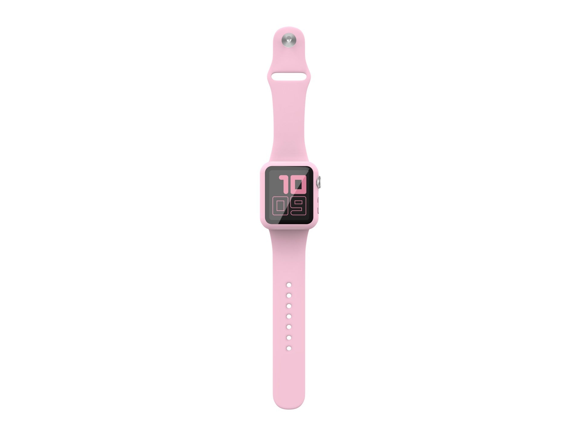 Techancy KC2115 Silicone Watch Band with Screen Protector, Compatible with Apple Watch 41mm, Pink