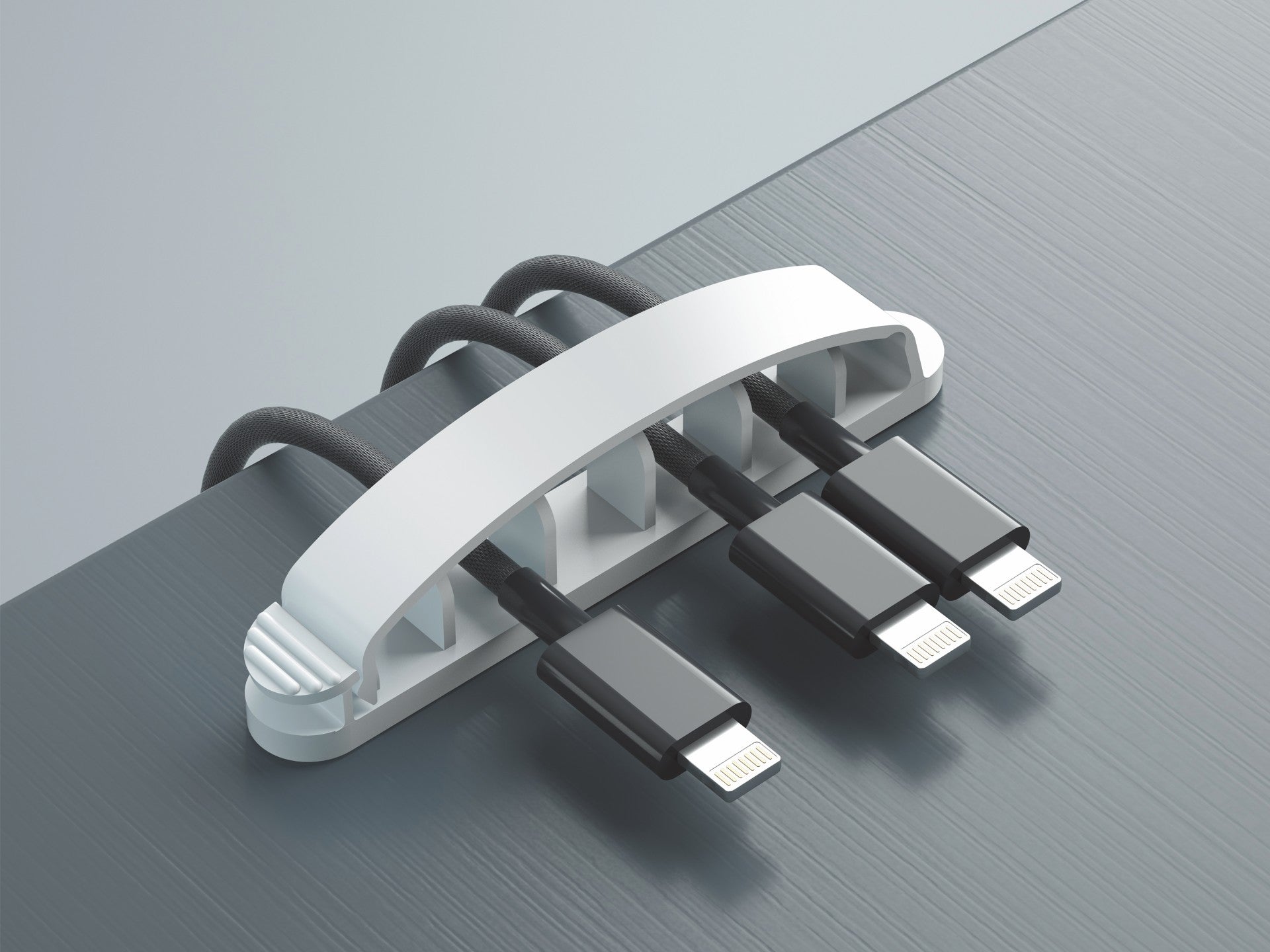 Portacables Techancy, TZ6291, paquete de 3, fácil de abrir y cerrar para guardar cables, blanco.