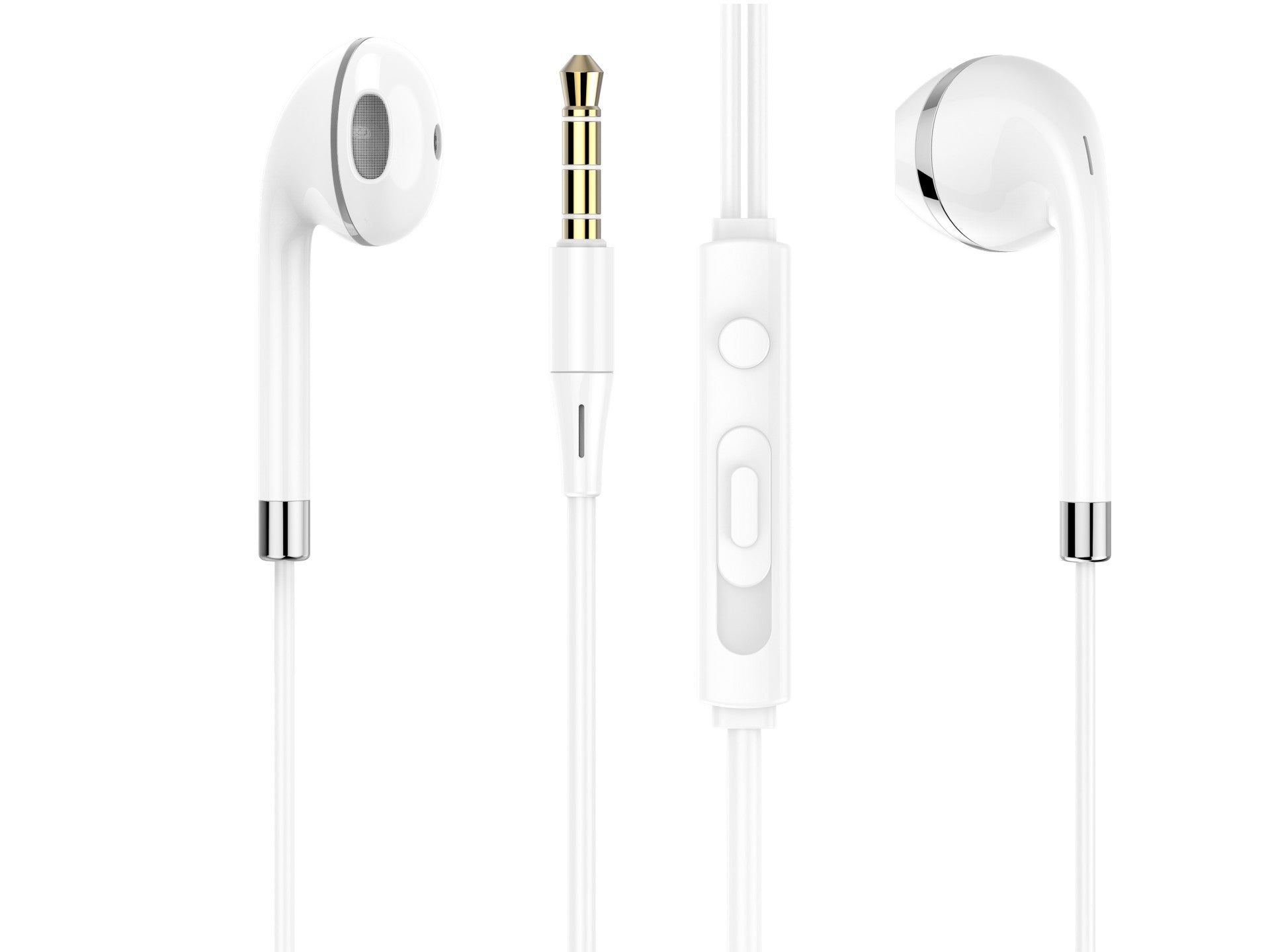 Techancy Fone de ouvido com fio TD8023, plugue 3,5 mm, controle no fio, microfone HD, cabo 1,2m