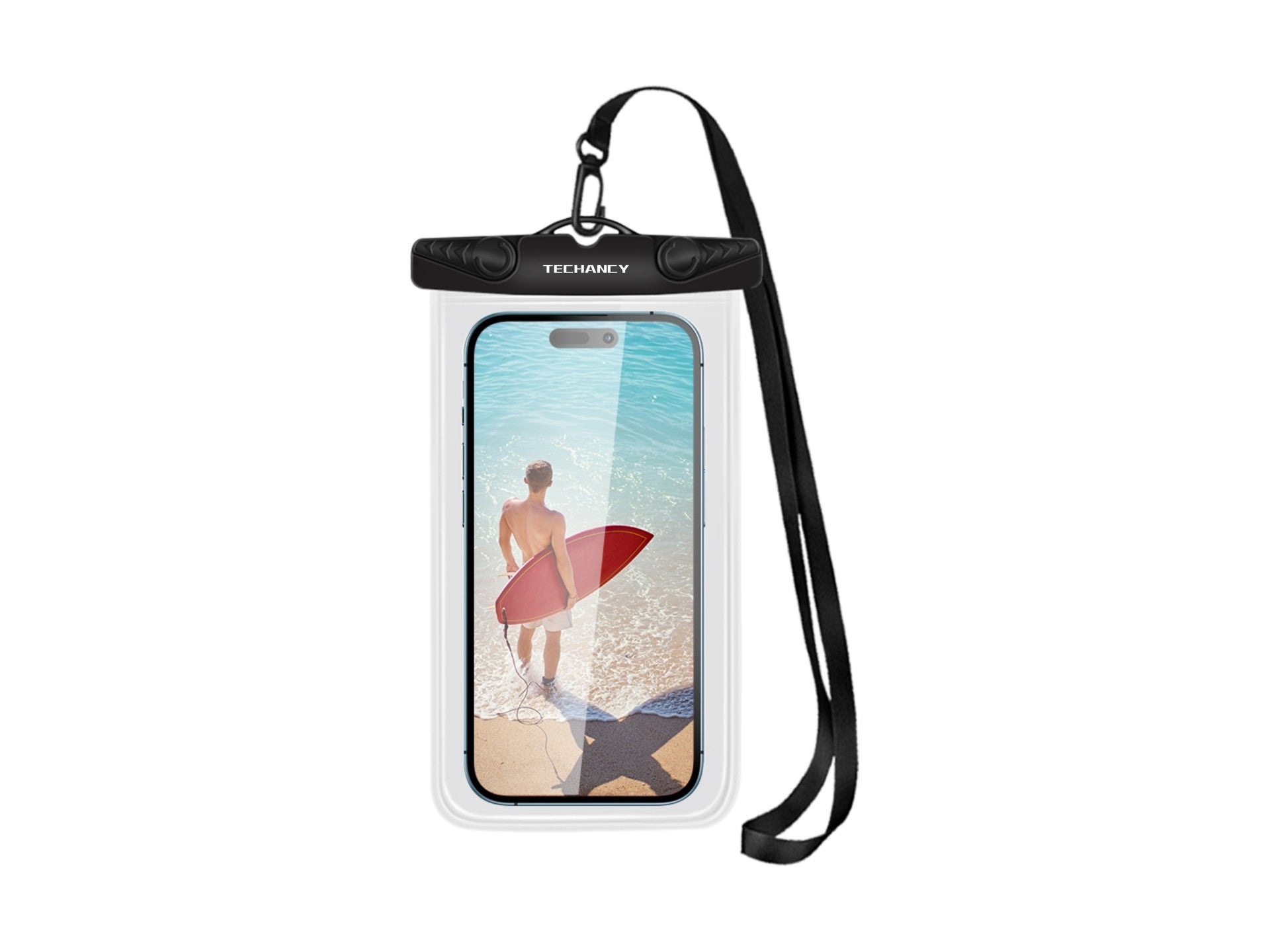 Funda para teléfono móvil Techancy TU7451 de 7 pulgadas, resistente al agua IPX8, fotos nítidas, color negro