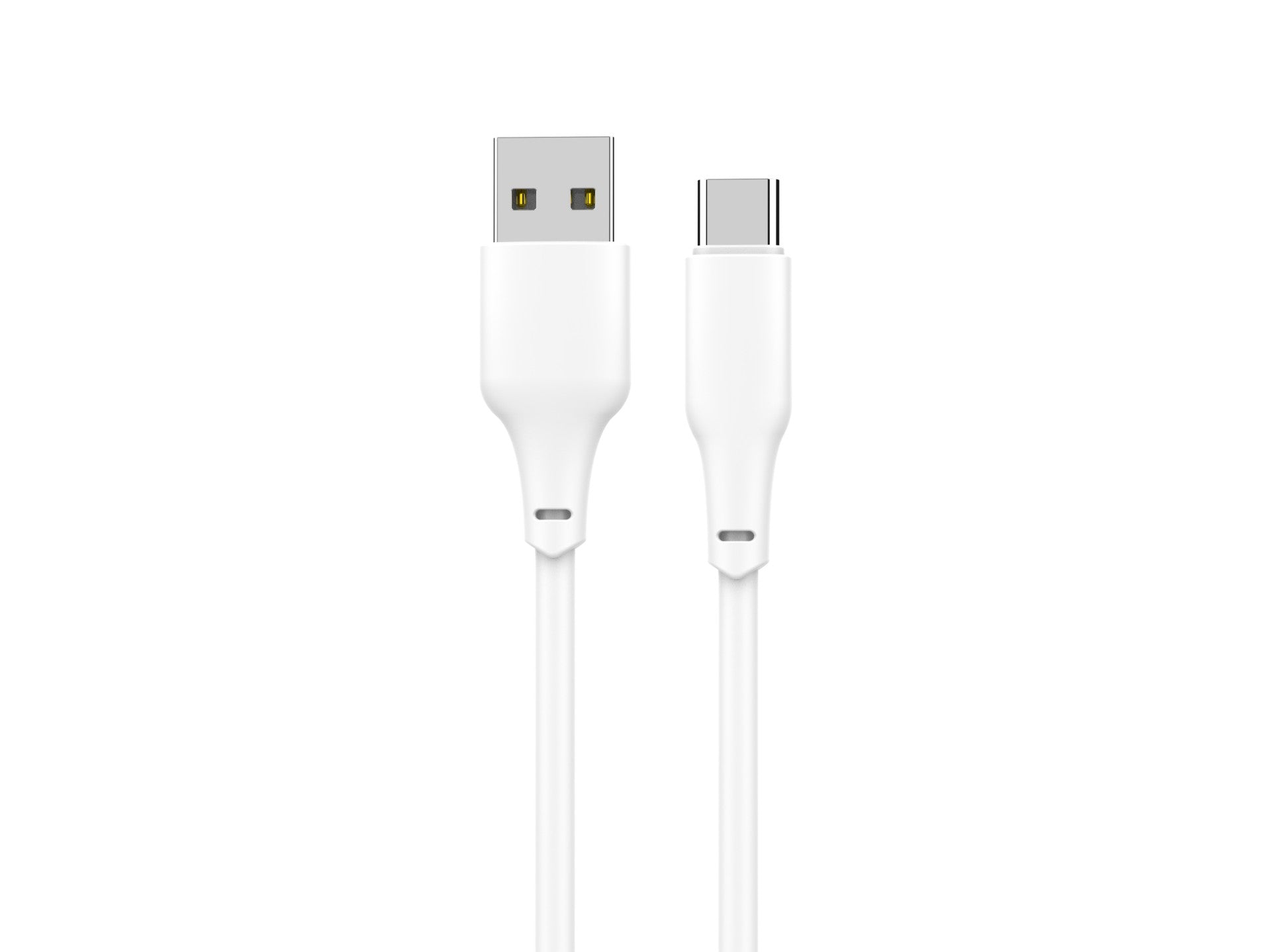 Techancy Cabo De Dados Usb-Type-C Branco 1M TB1776,Carregamento Rápido De 2,4 A, Suporta Transmissão De Dados, Material Pvc