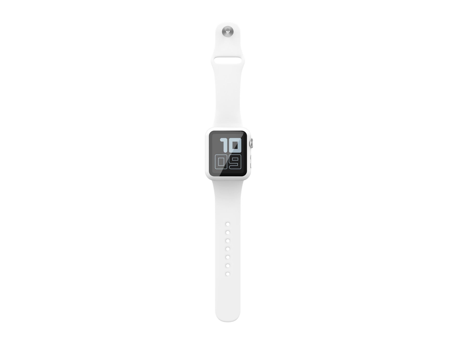 Techancy KC2115 Silicone Watch Band with Screen Protector, Compatible with Apple Watch 38mm, White