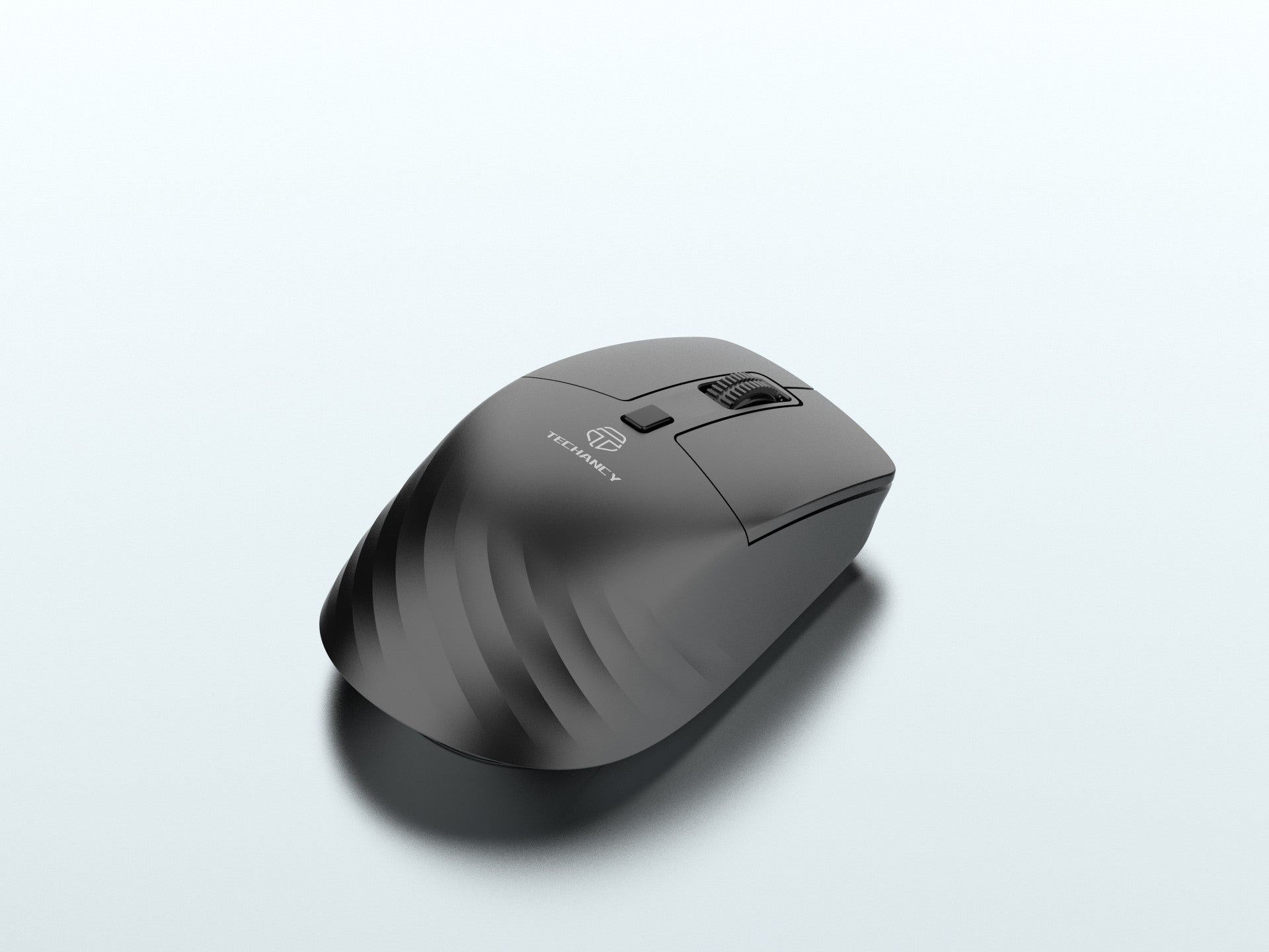 Ratón inalámbrico Techancy TJ6124 2.4G con receptor USB, Plug and Play, botones silenciosos, 800/1200/1600 DPI, negro