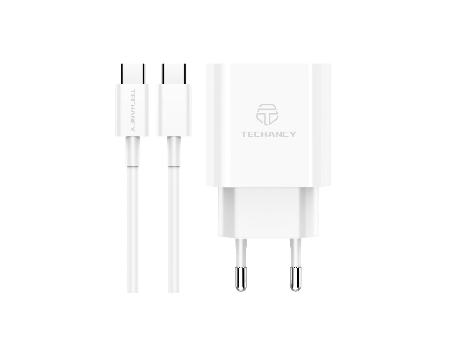 Techancy Carregador Pd 18w TA2786, Conjunto De Cabos Usb C-Lightning, Carregamento Rápido 3A, Compacto E Portátil