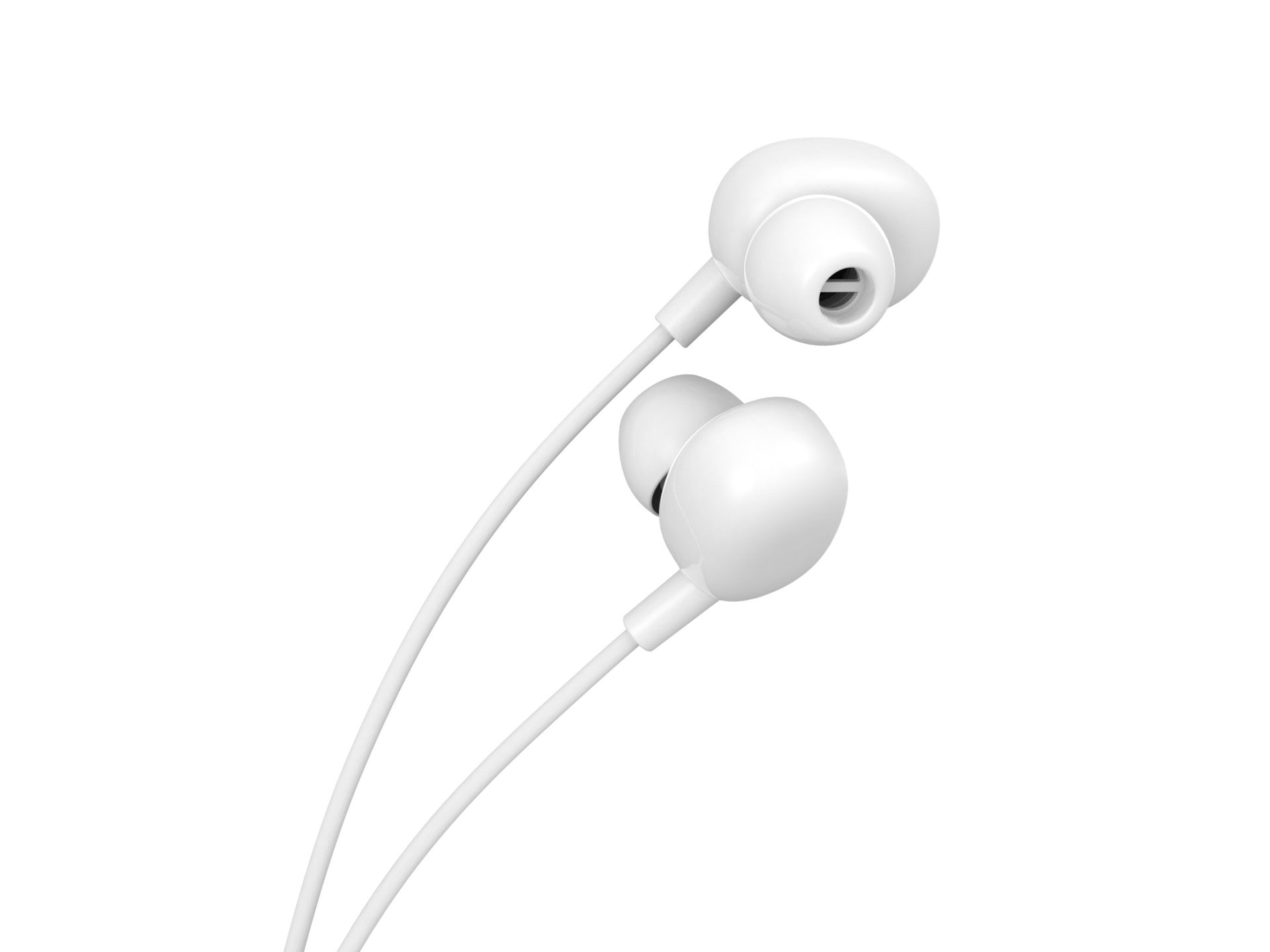 Techancy Auricular Com Fios De 3,5 Mm Branco TD8040, Auricular Com Função De Microfone, Compatível Com Telemóveis/Pc/Mp3, Etc.