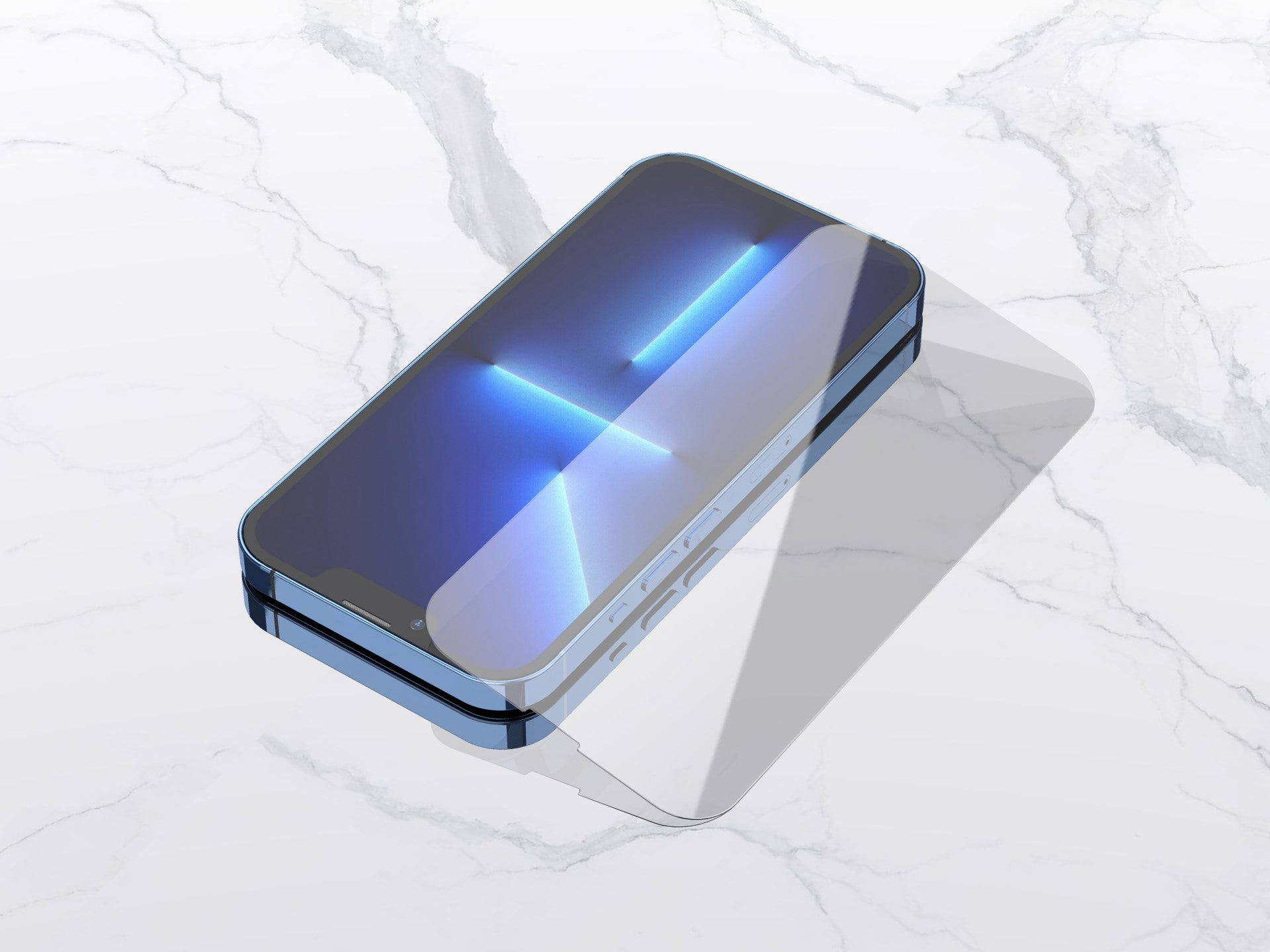Techancy Película de Vidro Temperado  para iPhone 14 KW1700 , 0.33MM, Anti-riscos, Alta Transparência, Fácil Aplicação