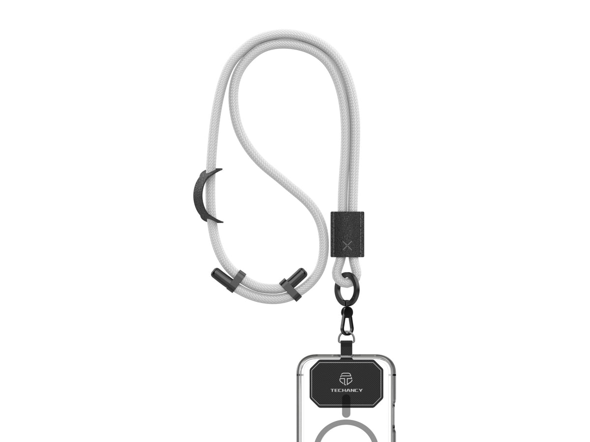 Cordao para Telemovel TECHANCY TW2780, Ajustavel 40-70 cm, Corda Entrancada 8 mm, Pescoco e Tiracolo, Rosa