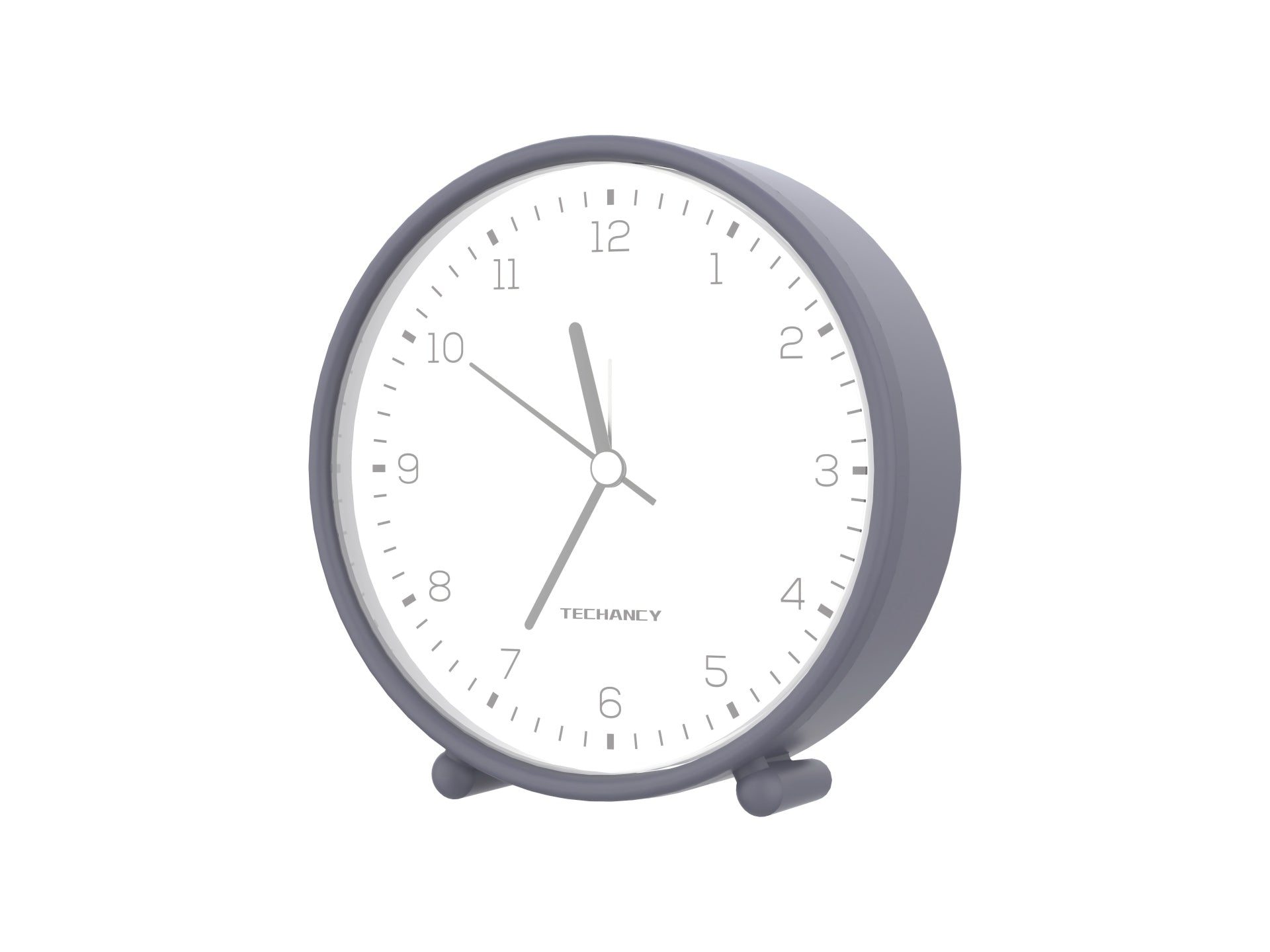 Techancy Mini despertador de mesa ME2624 silencioso números grandes espelho HD corpo ABS portátil para quarto e secretária cor cinzenta