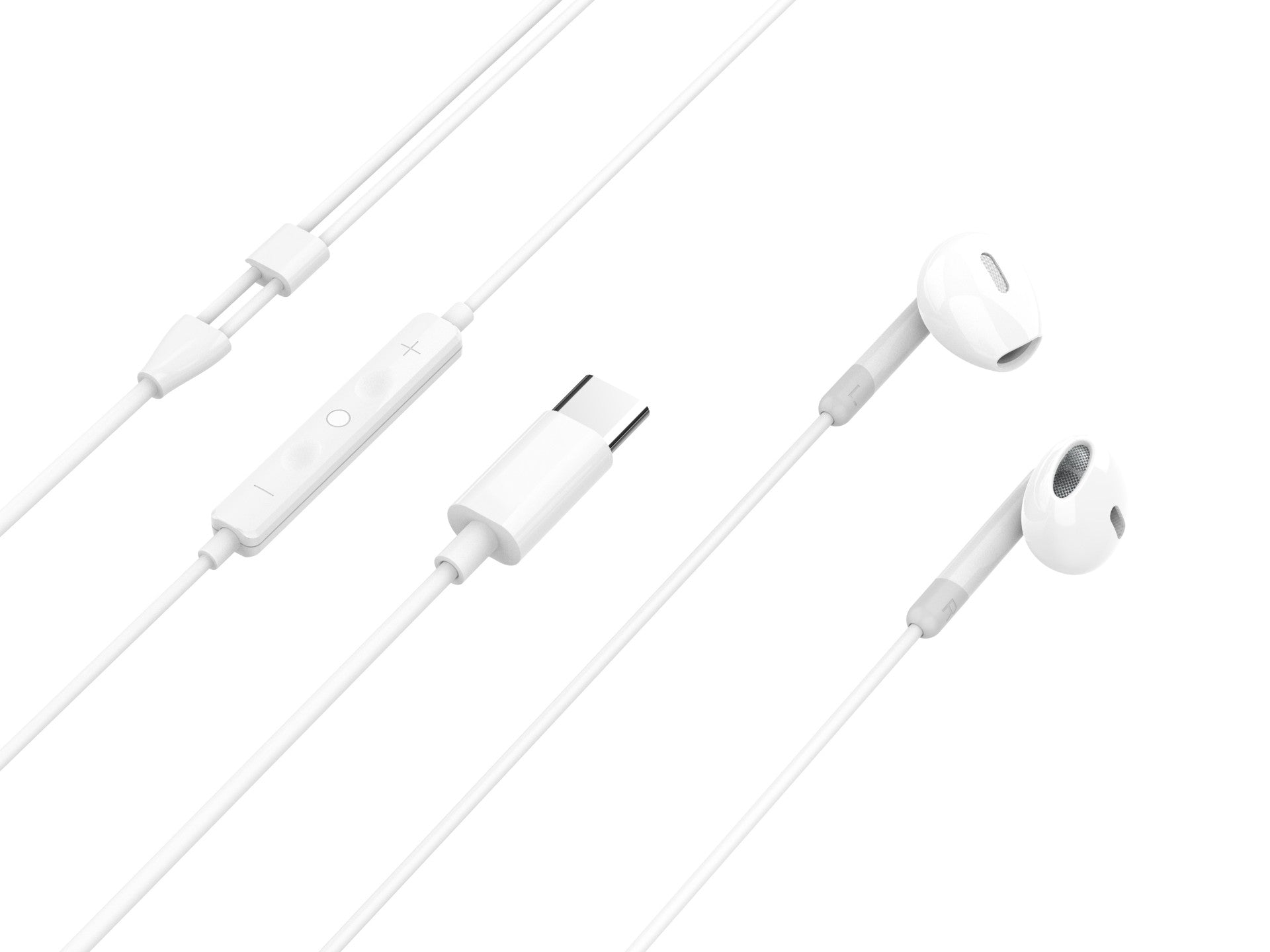 Techancy Auscultadores Estéreo Para Música TD8089 Branco, Interface Dsp/Type-C Compatível Com Samsung/Huawei/Xiaomi, Etc.