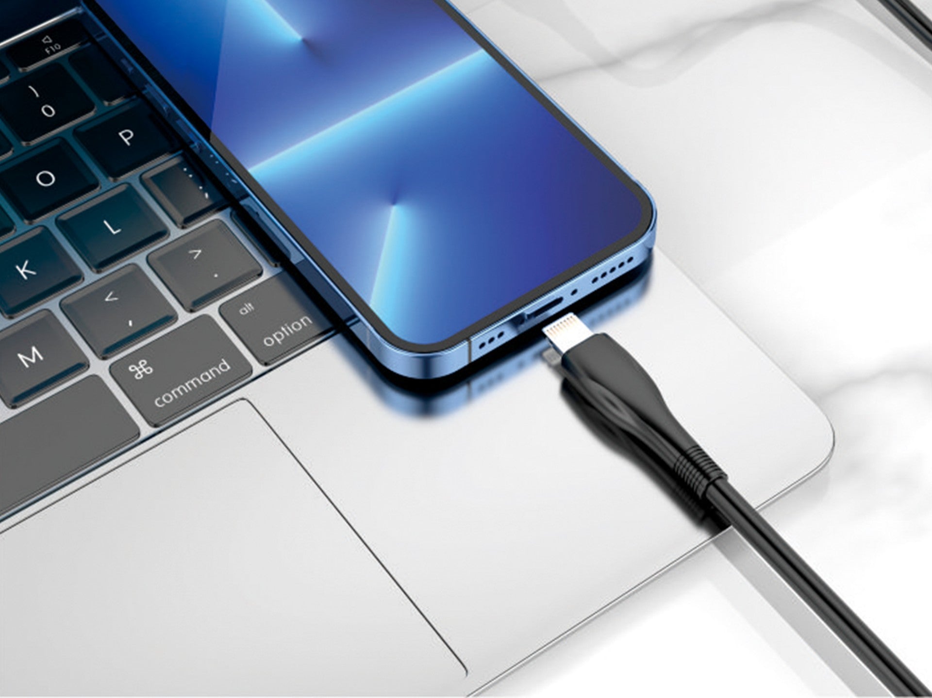 Cable de datos de carga superrápida Techancy 6A, negro TB1763, puerto USB-Tip8/X/11-14, 1 m de longitud, carga rápida