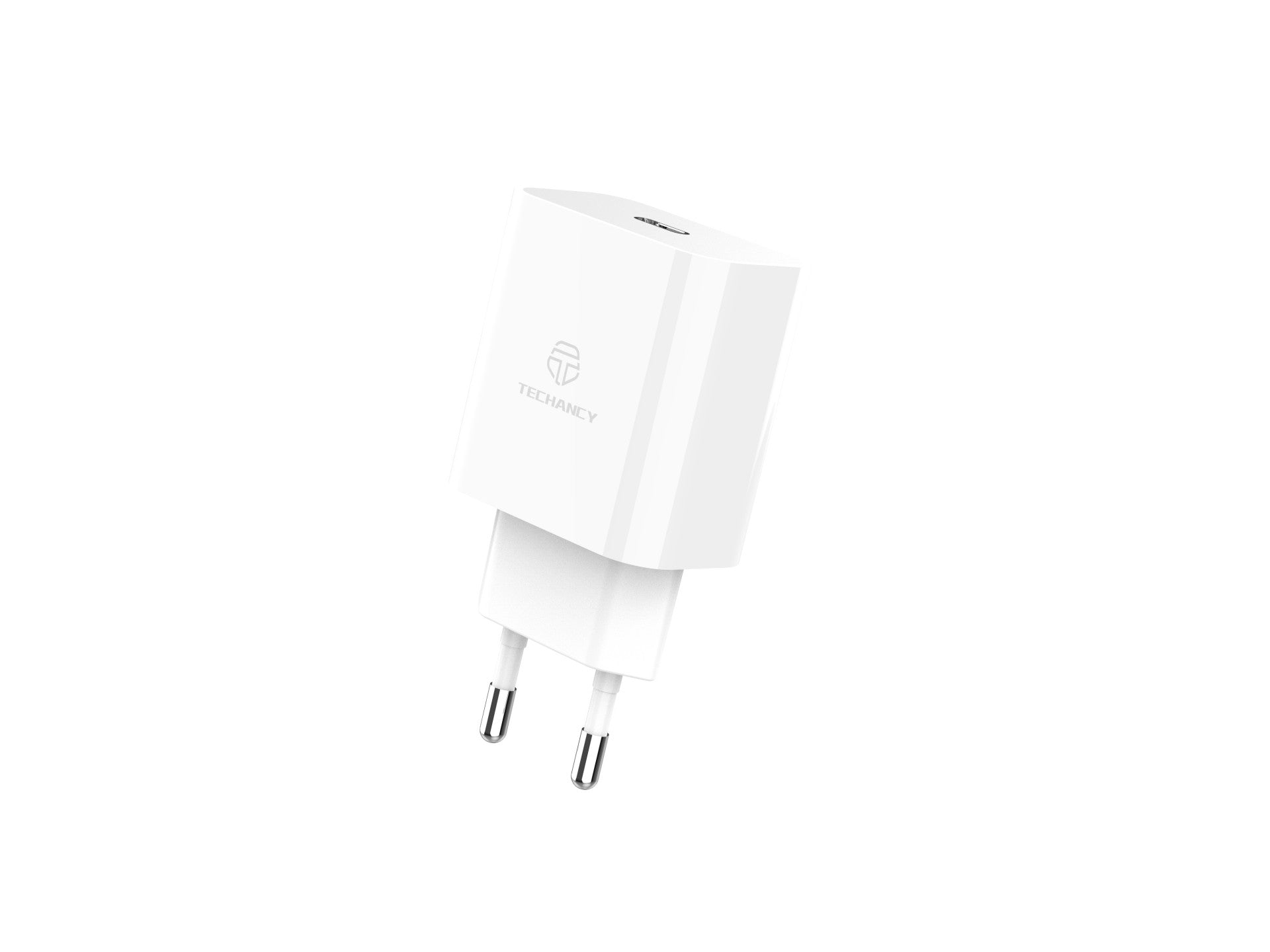 Cargador Techancy TA2814 con salida USB-C de 33 W, carga rápida PD3.0, compatible con varios smartphones (blanco)
