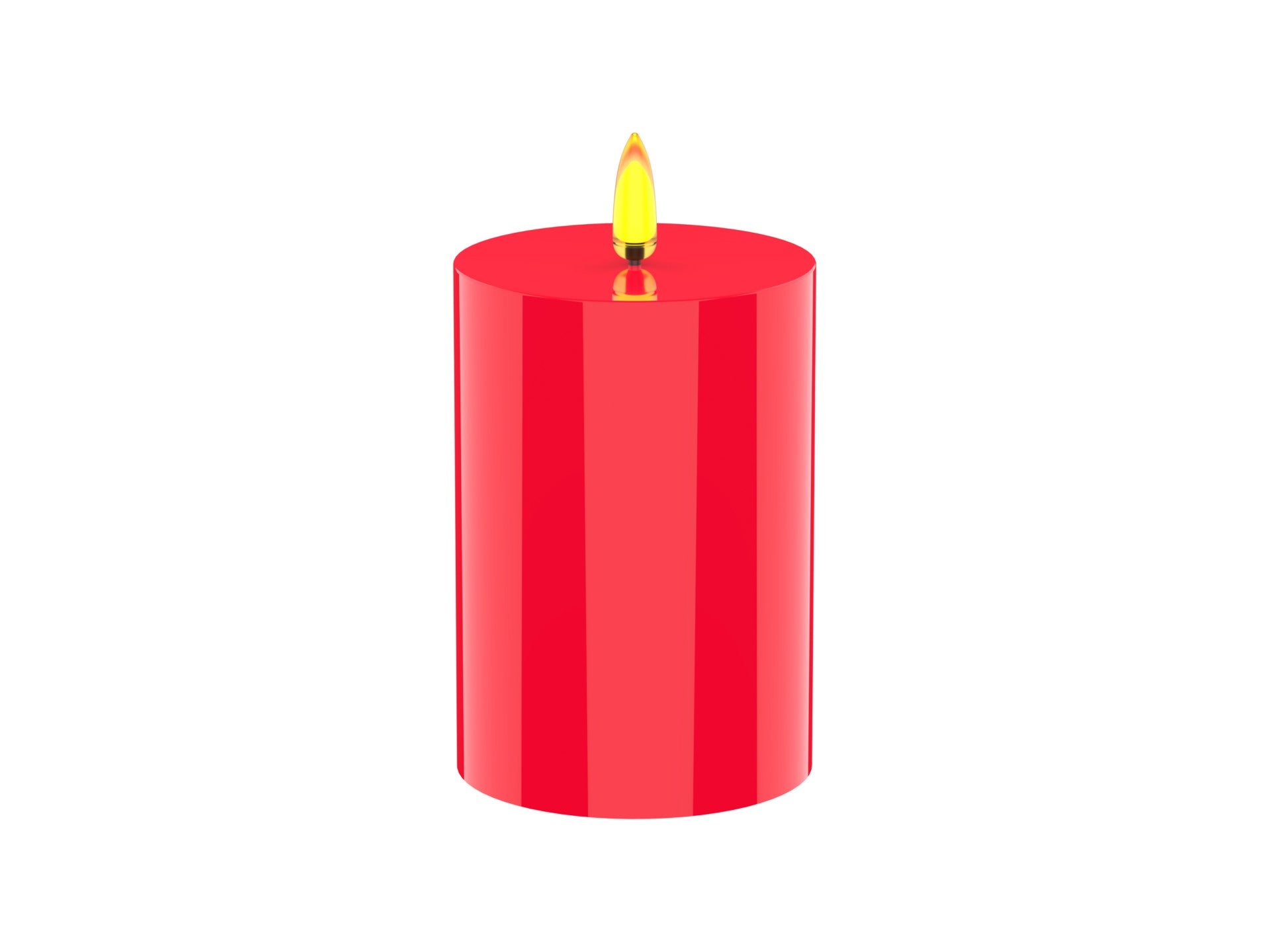 Techancy Vela LED ML1053 Sem Chama Pilar Vermelho Realista Chama Tremeluzente Decoracao Natal Casamento Festa Casa Alimentacao 3 Pilhas AA