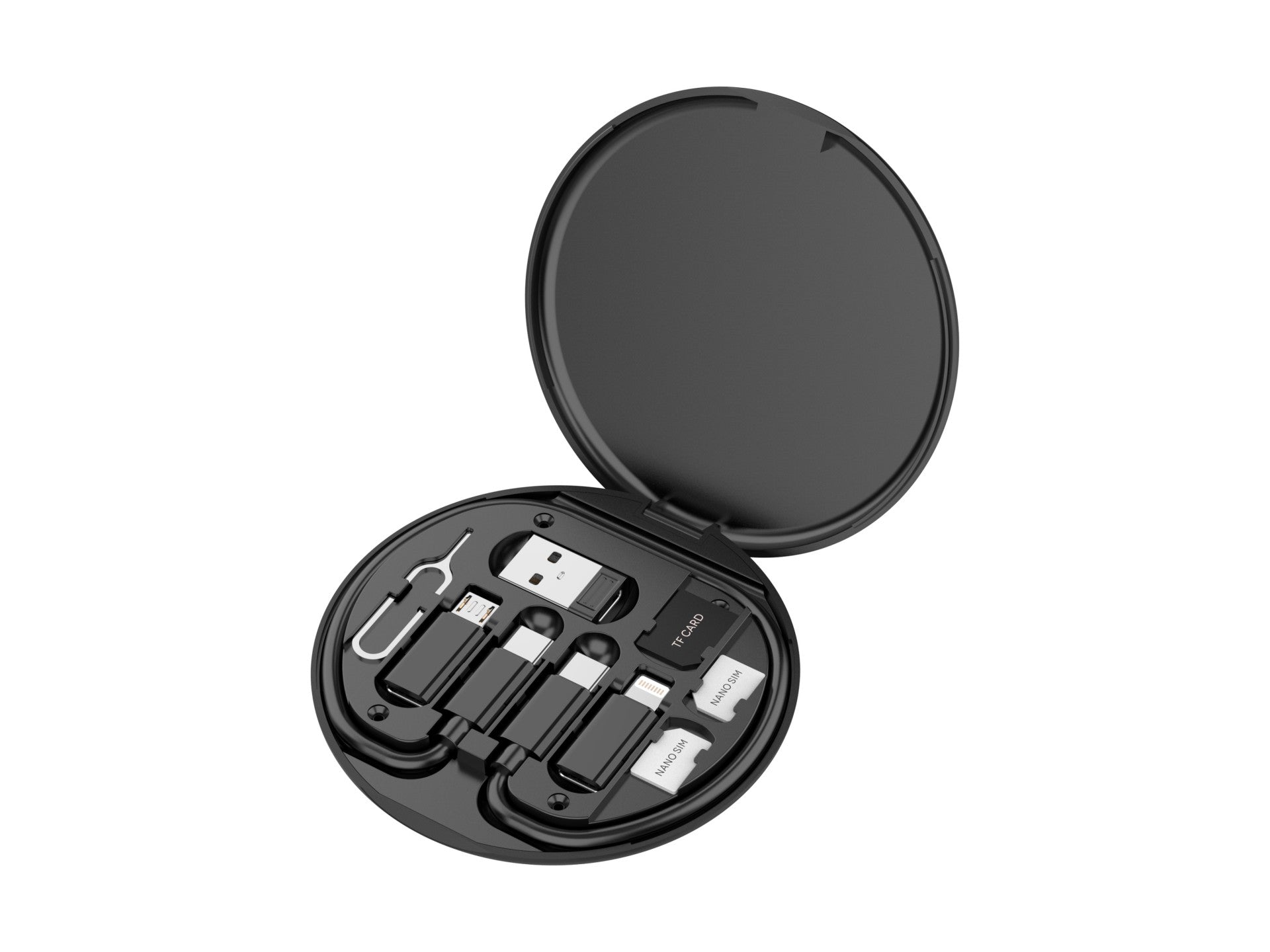 Techancy Cabo De Dados Multifunções Otg Kit TV3757, Várias Combinações Para Combinar, Carregar E Transferir/Armazenar Dados