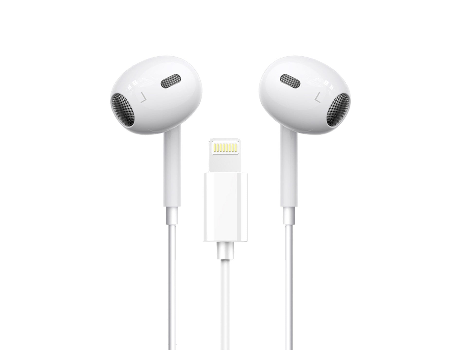 Techancy Lightning White Stereo Headset TD8047, with Microphone, Call Volume Control, Compatible with iPad/iPhone