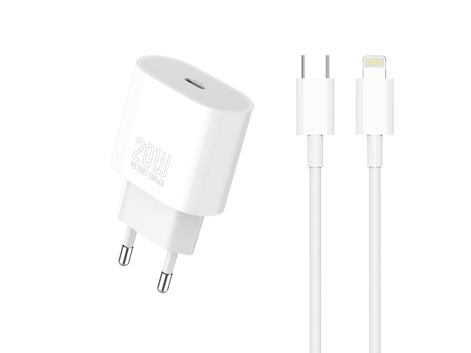 Techancy TA2824 PD3.0 20W Charger with USB-C to Lightning Cable Compatible with iPhone 8 to 14 Series