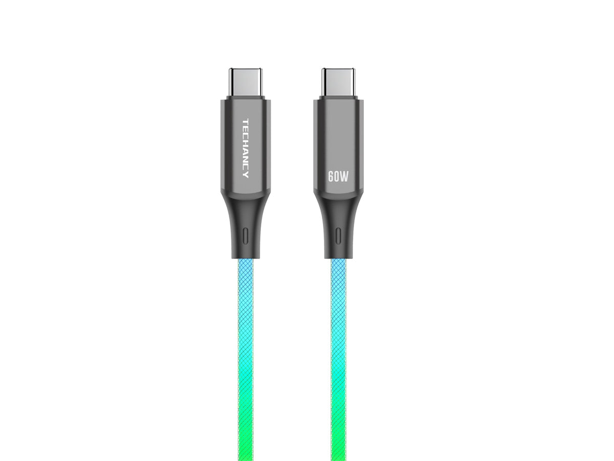 Cabo Techancy RGB 1 m — USB-C para USB-C (TM00358, 1)