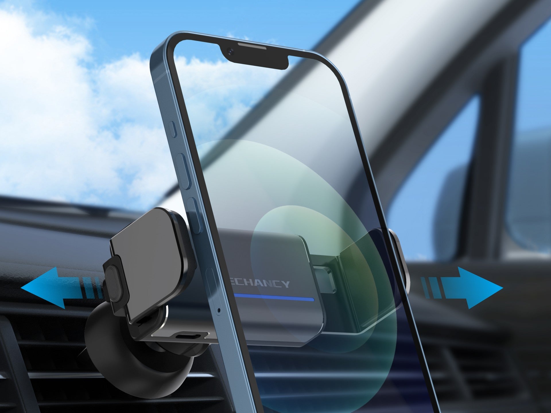 Techancy Electric Vehicle Mount Black LA0022, Smart Touch Opening and Closing, Automatic Locking,