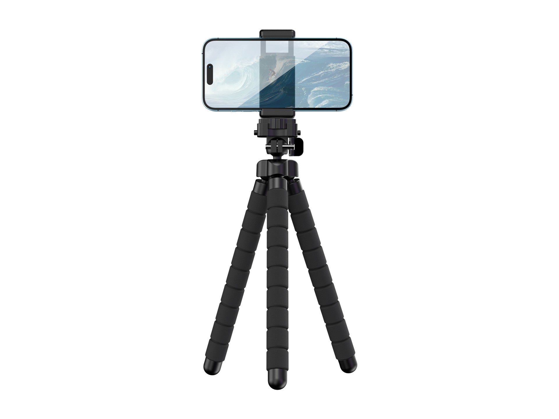 Techancy Tripé De 30 Cm Preto Ti2323, Rotação De 360° Com Pernas Dobráveis, Inclui Cabeça Esférica, Suporta Câmaras E Telemóveis