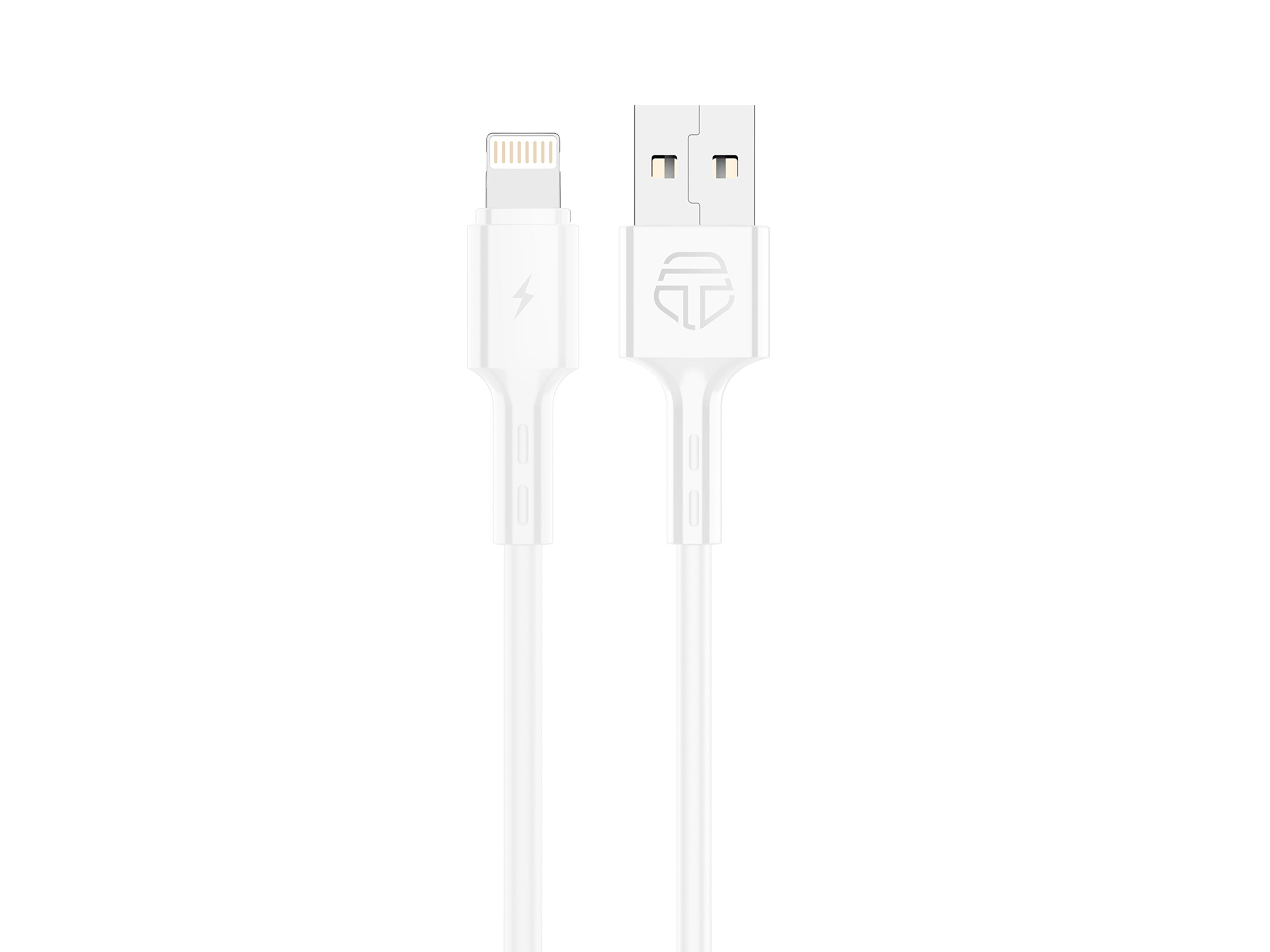 Techancy Cabo De Dados Usb-Ip7/8/x/11-14, TB1738 1M 2,4A Carregamento Rápido, Transferência De Dados, Branco