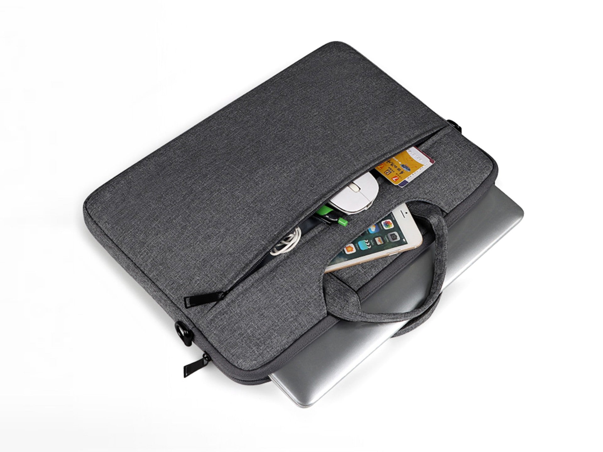 Bolsa para portátil Techancy TW2778, negra, 13,3 pulgadas, correa ajustable