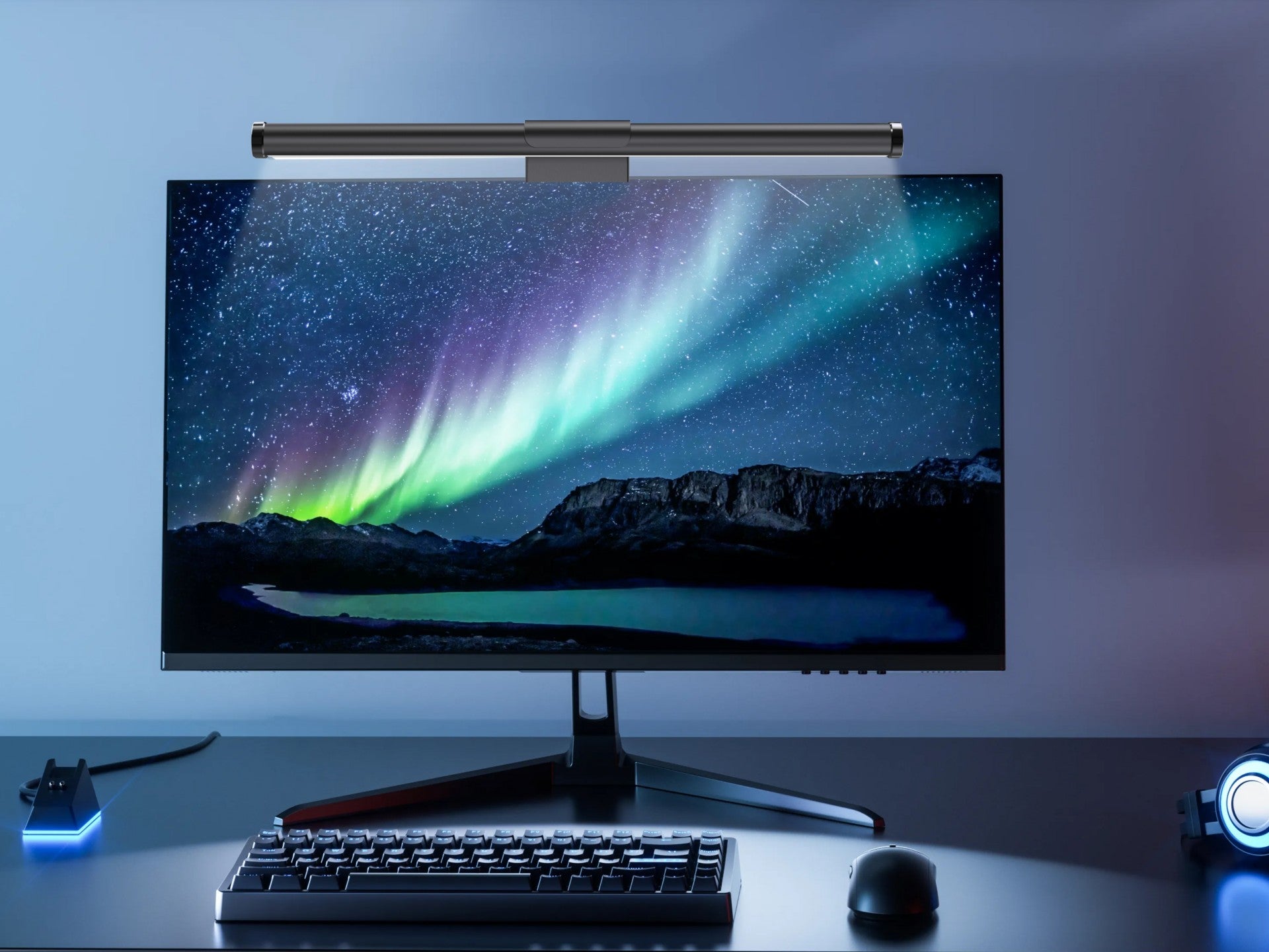 Techancy KR1504 Monitor Light Bar with Touch Control, 3 Color Temperatures, USB, for Office Use, Black