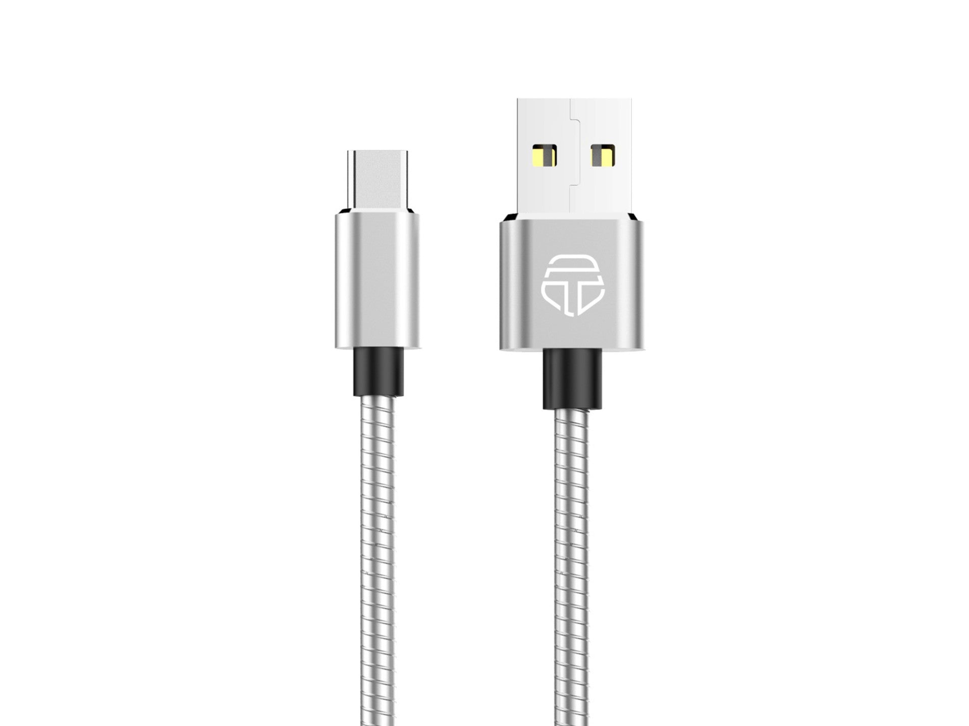 Techancy Cabo De Dados De Alumínio 1m  TB1662, Design Totalmente Metálico, Usb-Tipo C, Carregamento De 2,4a.