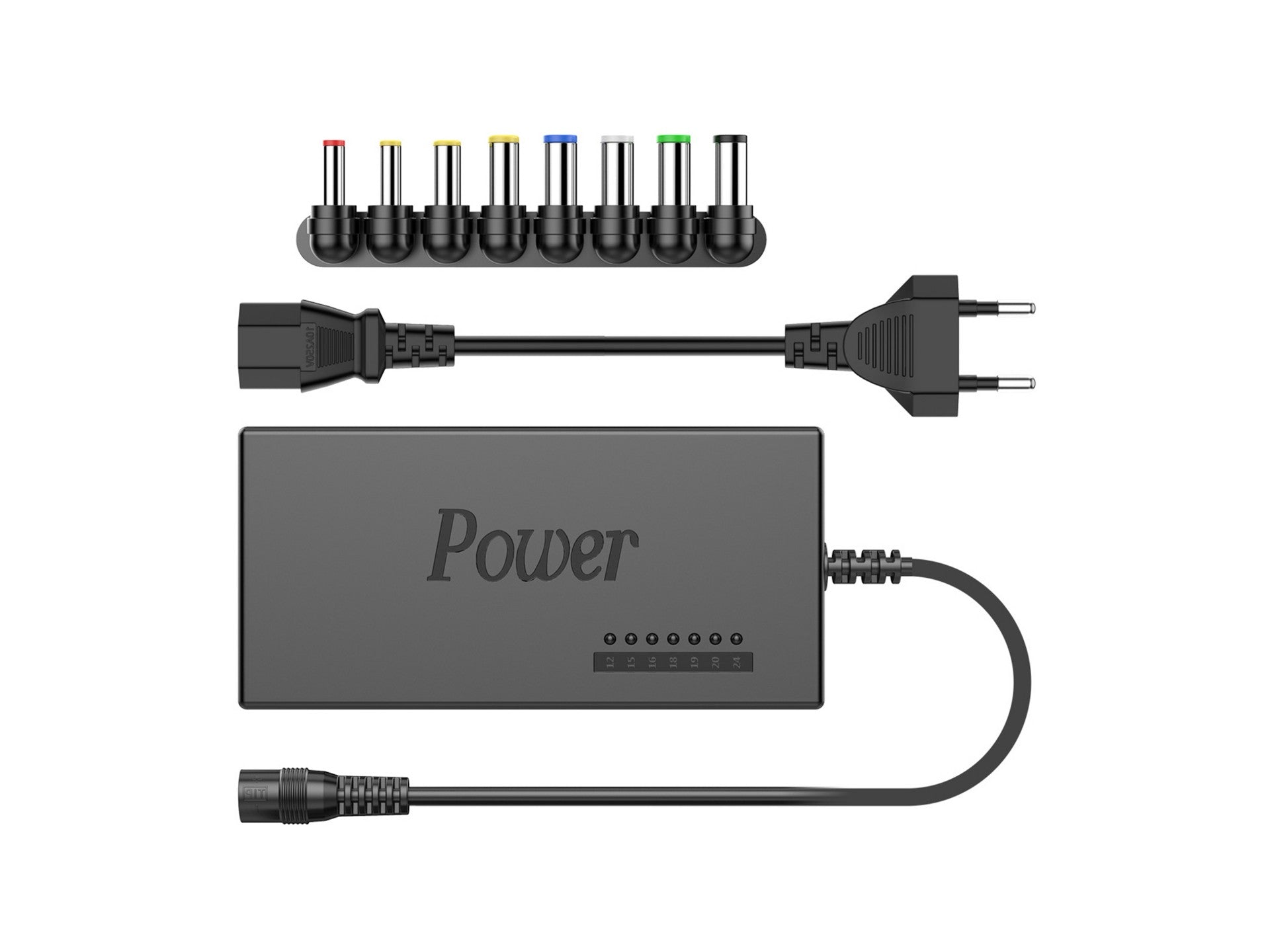 Techancy Adaptador Universal para Laptop 120W TL7341 Preto, Entrada 110-240V, Saída 120W, com Várias Conexões