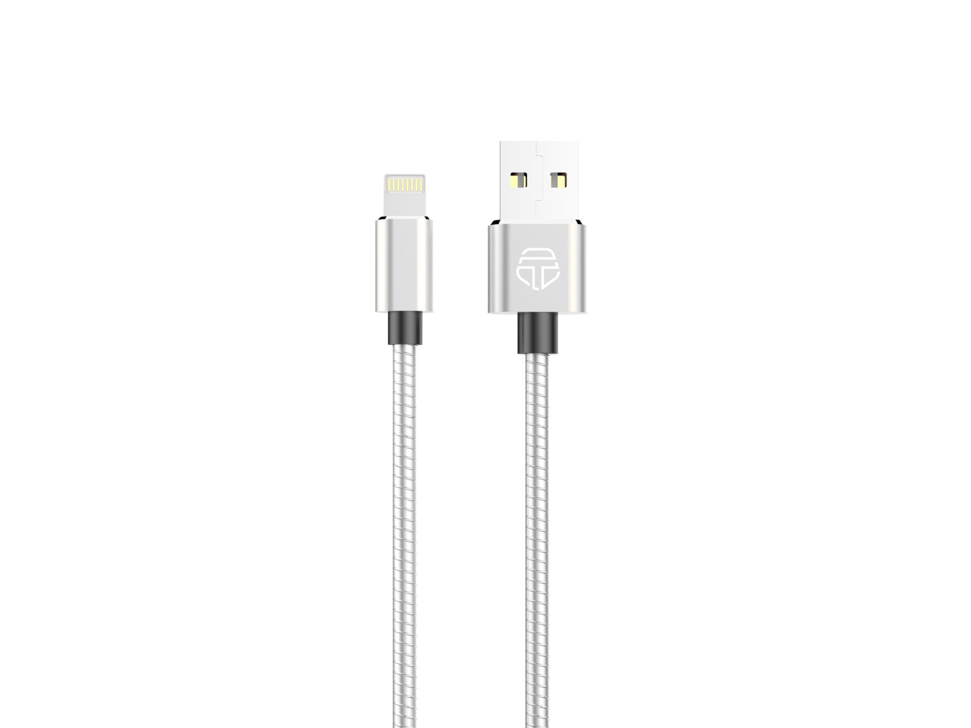Cable de datos de aleación de aluminio Techancy de 1 m TB1662, diseño totalmente metálico, USB-Ip8/X/11-14, carga de 2,4 A.