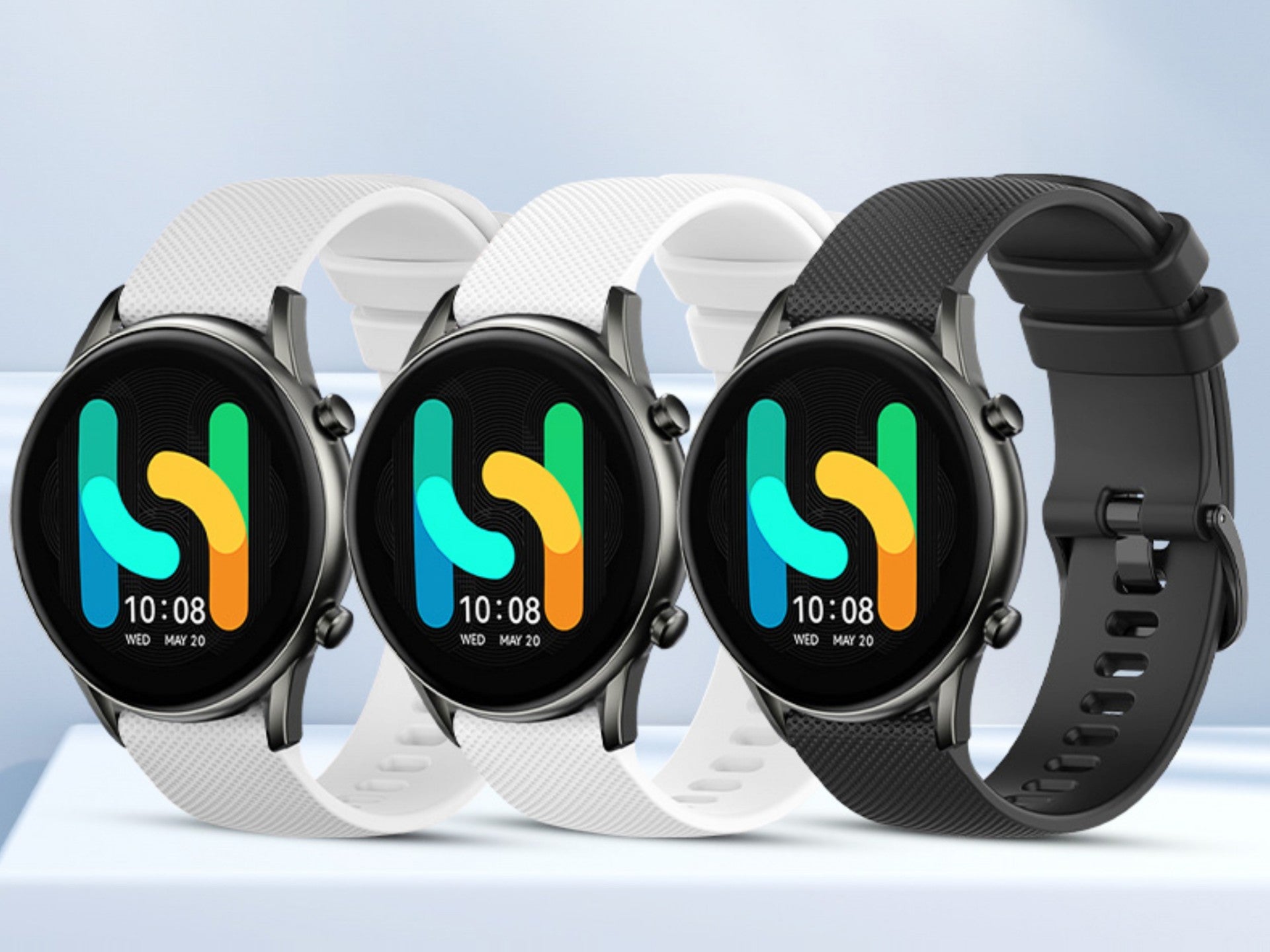 Techancy Pulseira De Relógio Inteligente Preta De 20mm KC2120, Compatível Com Samsung Galaxy Watch/Huawei Watch