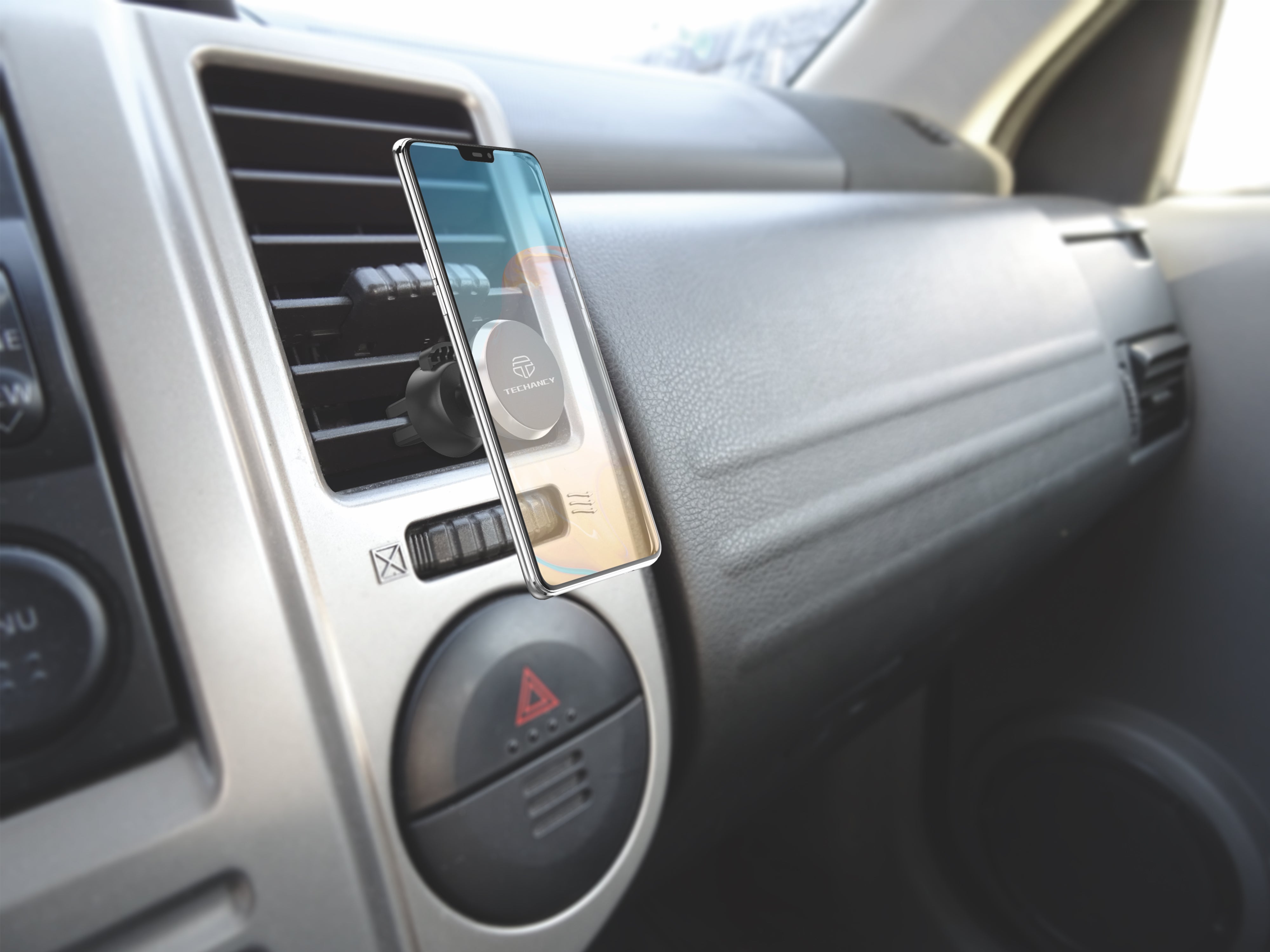 Techancy Ti2195 Magnetic Car Phone Holder, Firmly Absorbs Phone, 360° Rotation