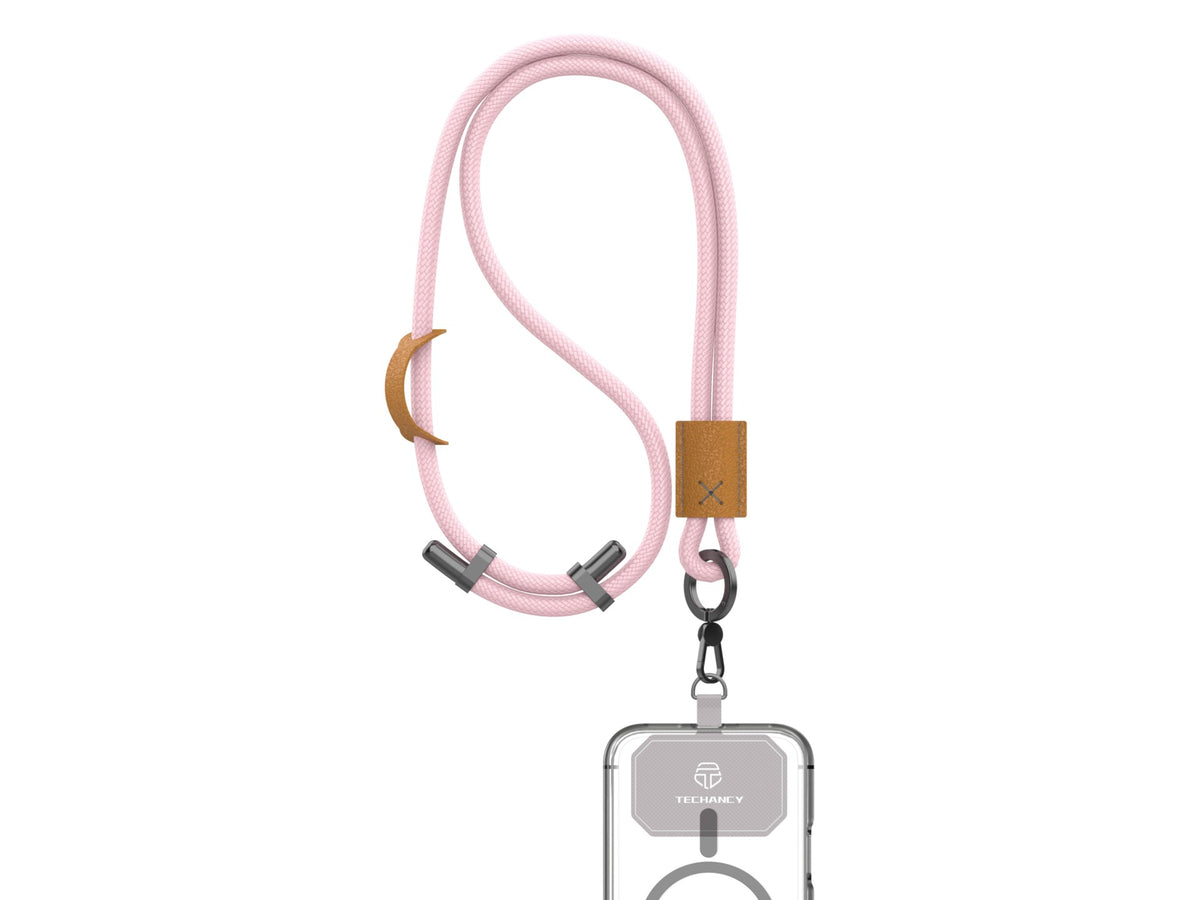 TECHANCY TW2780 Mobile Phone Lanyard, Adjustable 40-70 cm, 8 mm Braided Cord, Neck and Shoulder Strap, Blue