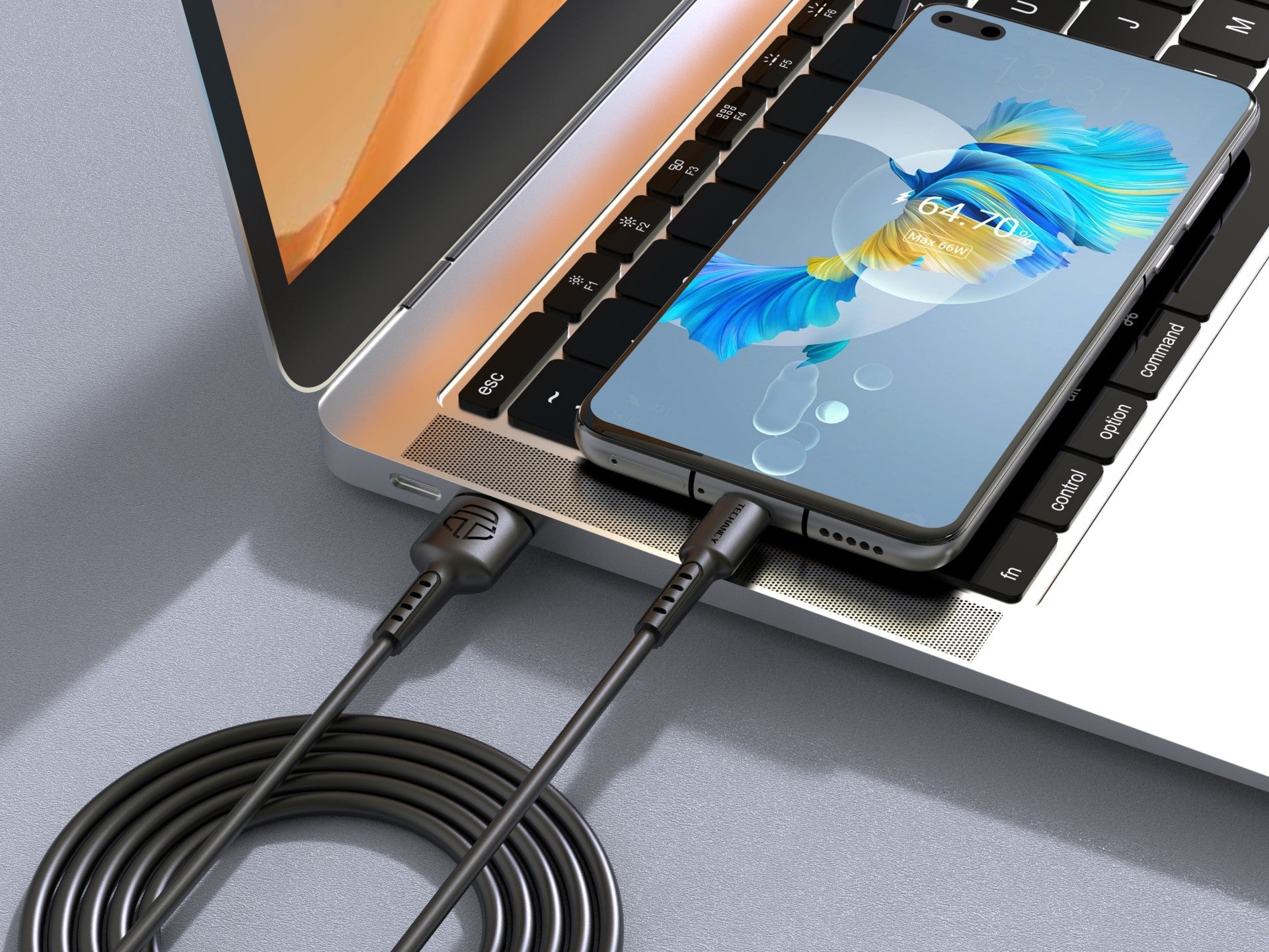 Techancy Cabo De Dados Preto TB1629, Cabo De Carregamento Rápido Usb Para Micro, 3 M/2,4 A, Compatível Com Dispositivos Android