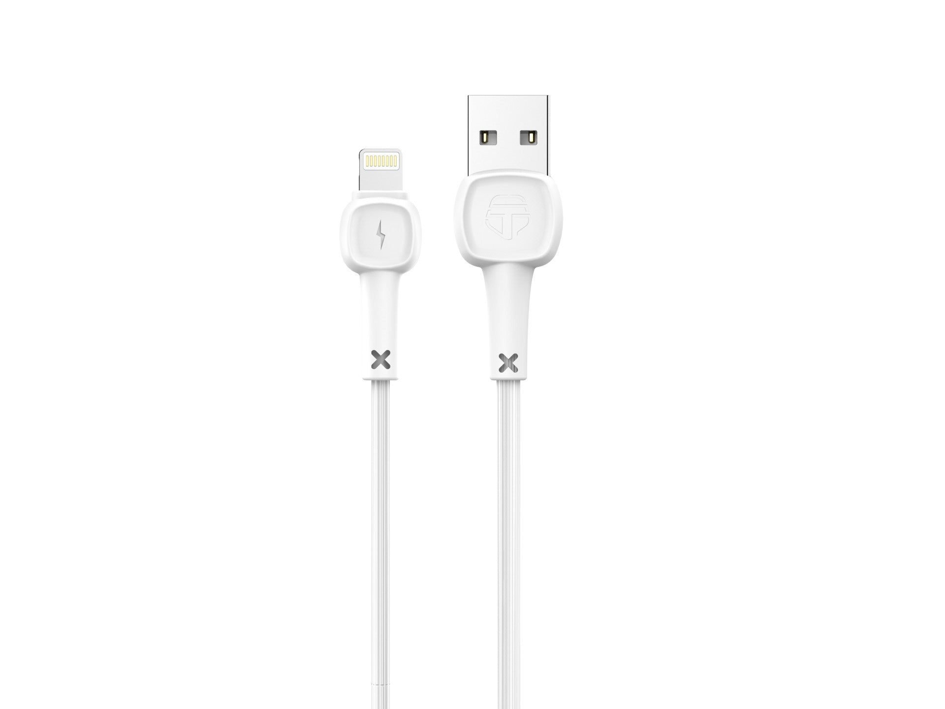 Techancy Cabo De Dados Usb-Lightning Branco TB1660, Carregamento Rápido Macaron 2.4a, Comprimento 1.2m, Compatível Com Iphone/Ipad