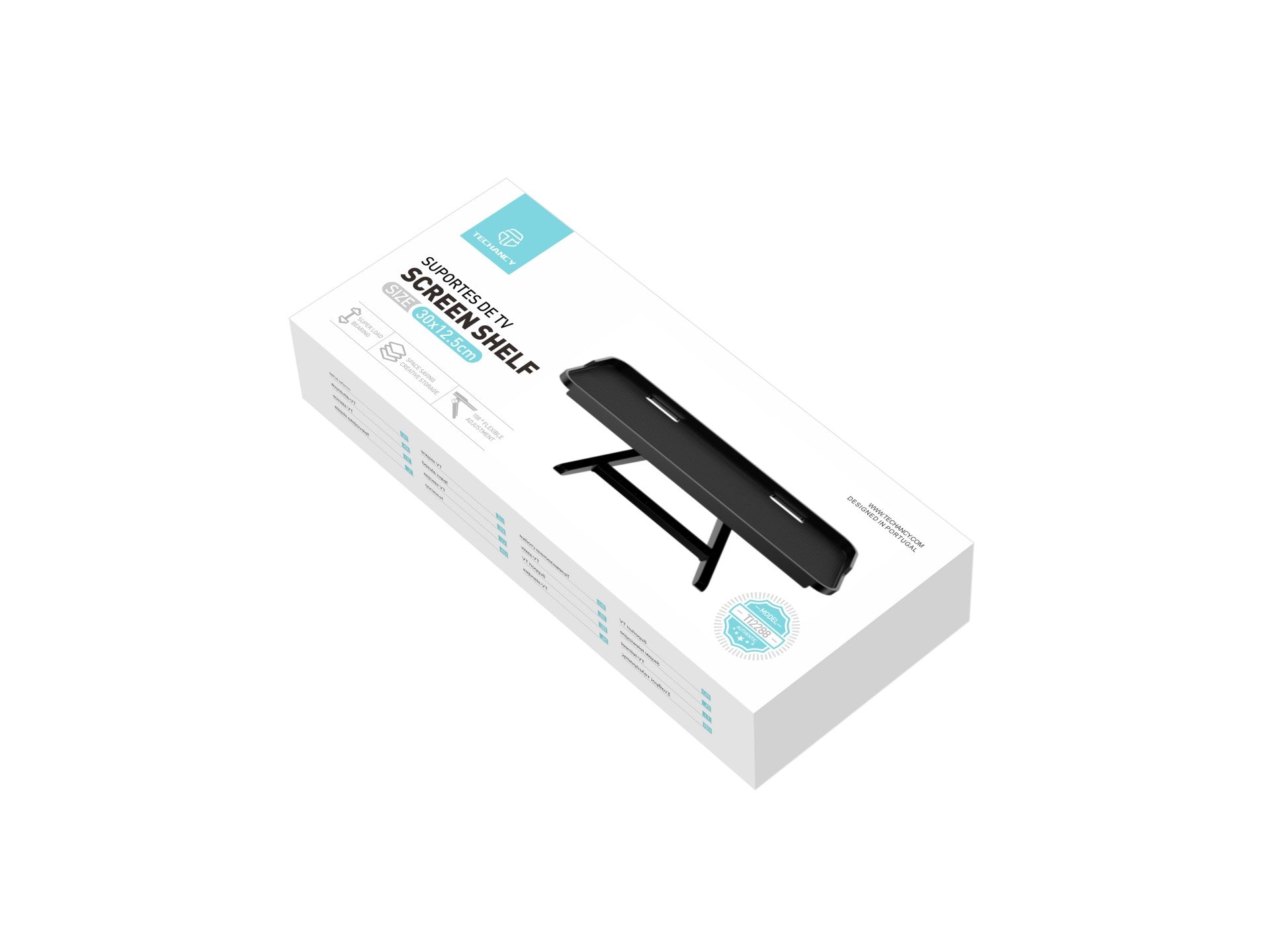 Suporte para monitor Techancy, bandeja para montagem de PC e TV, TI2288, preto