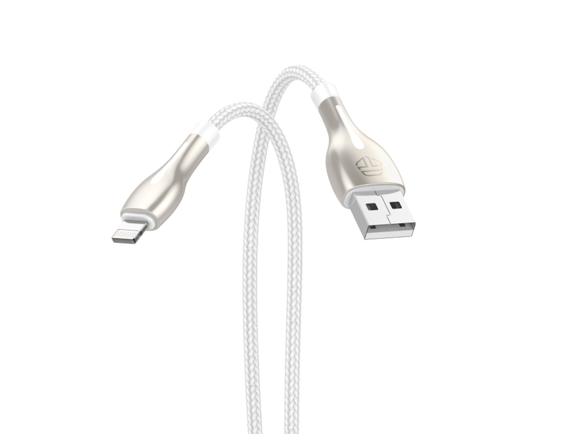 Techancy USB-iP Metal Data Cable, TB1765, 1 m, 2.4 A, Gray