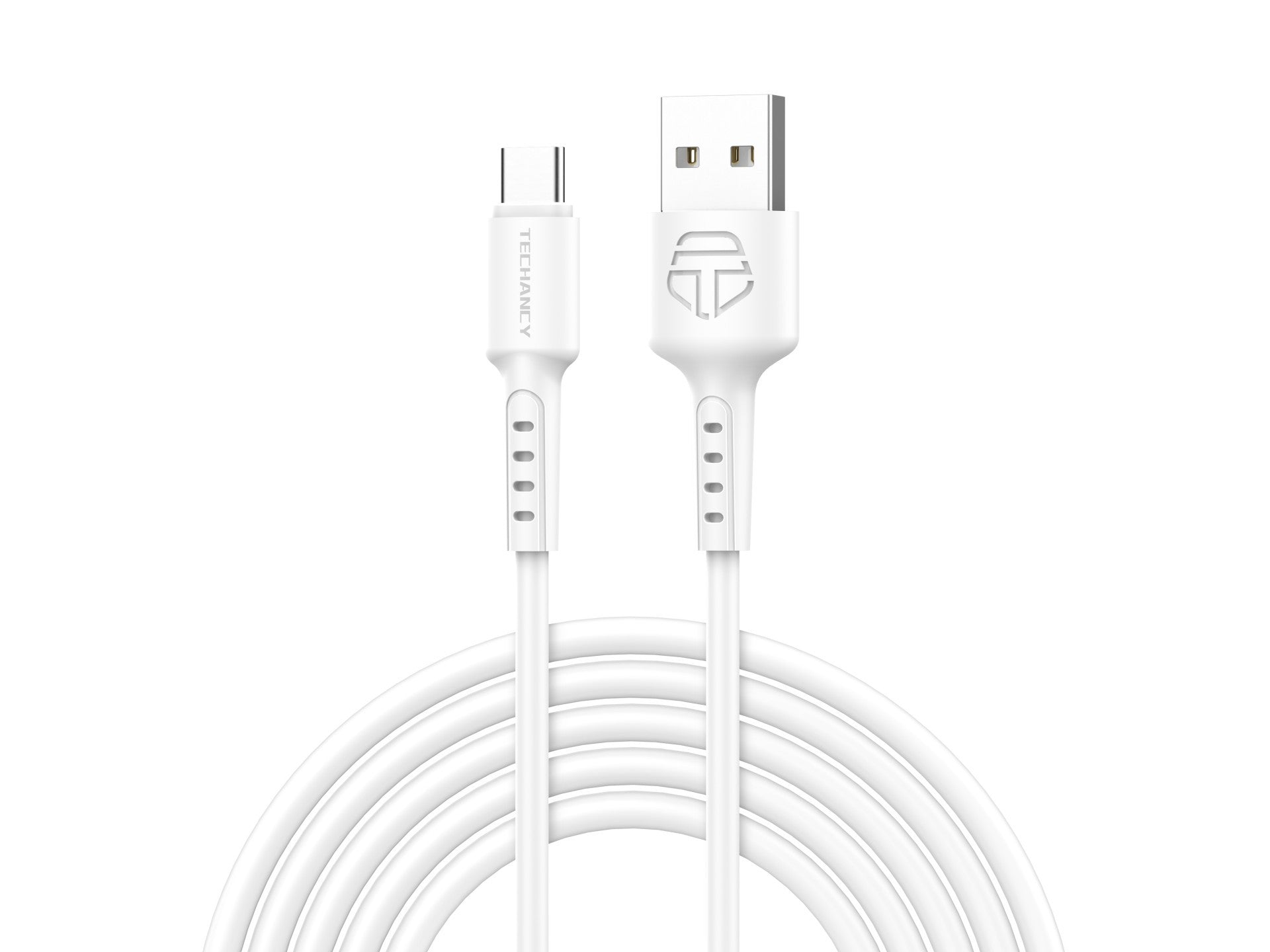 Techancy Cabo De Dados Branco TB1630, Cabo De Carregamento Rápido Usb Para Tipo C, 3 M/2,4 A, Compatível Com Dispositivos Usb-C