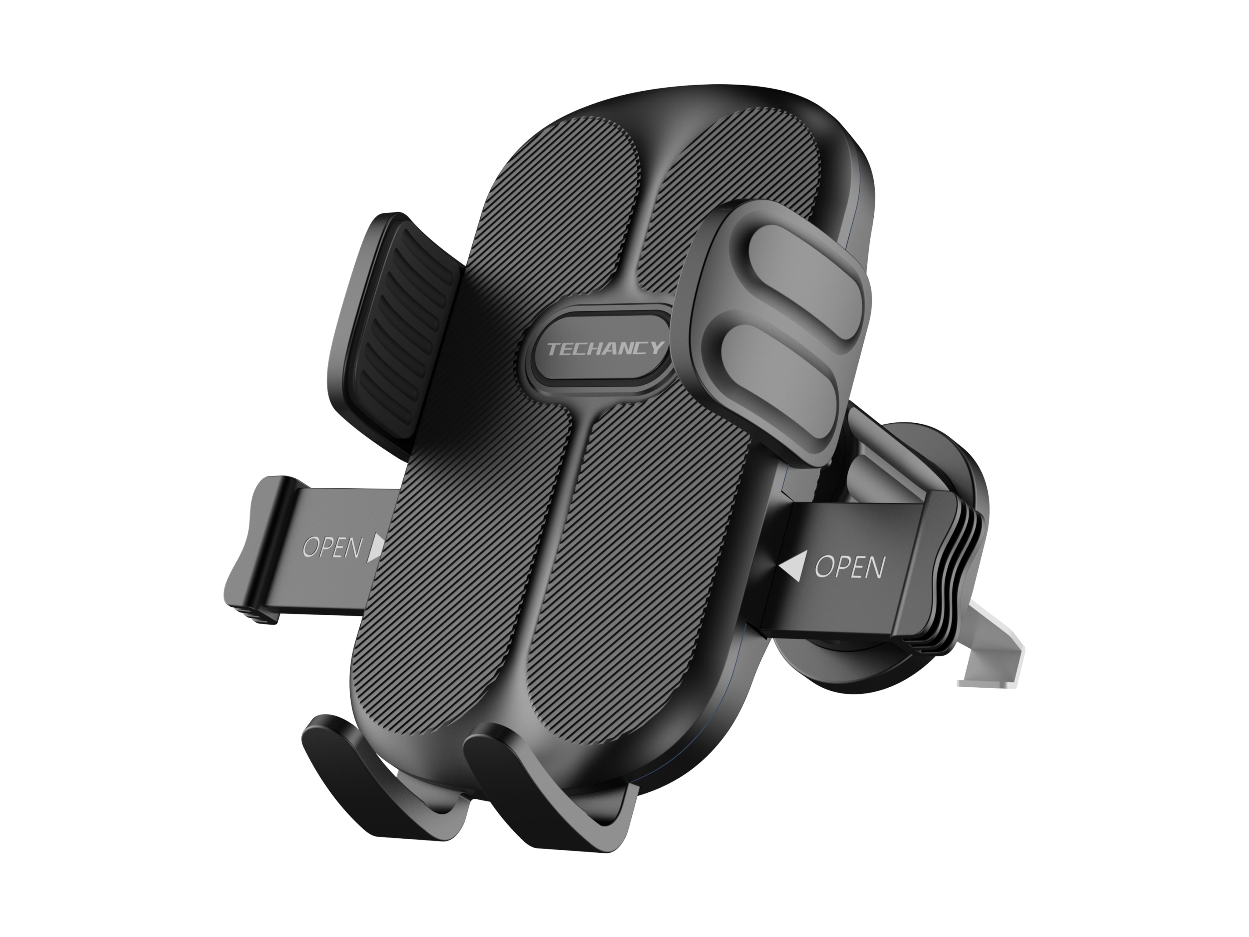 Techancy suporte de telemovel para carro TI2341 Operacao com uma mao Compativel com 4.5-7.2 pol Preto