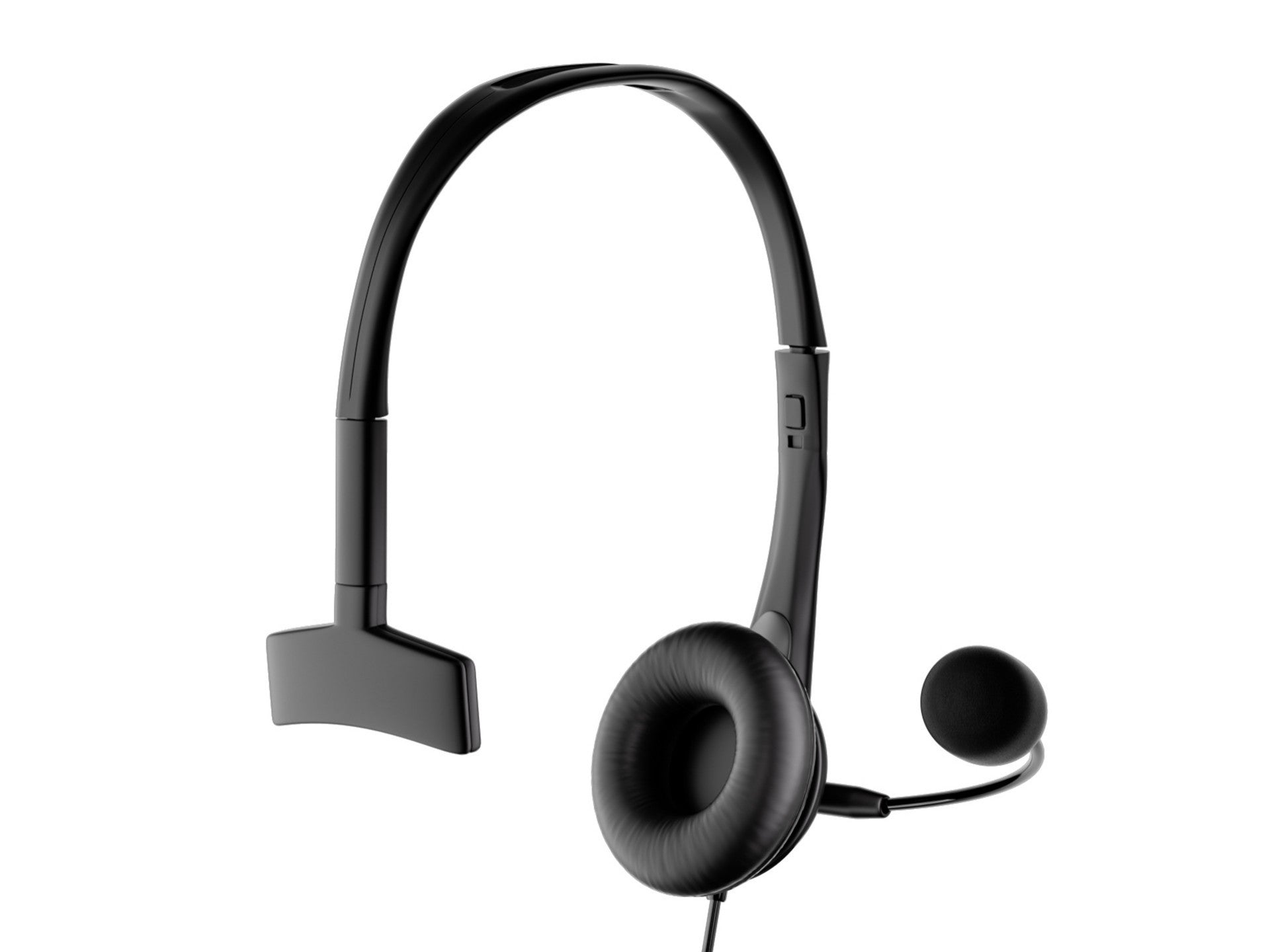 Techancy TH5232 Wired 3.5mm One-Handed Headset with Noise-Cancelling Microphone for Call Centers, Offices, Meetings, and Gaming. Compatible with PC, Mobile Phones, and Consoles.