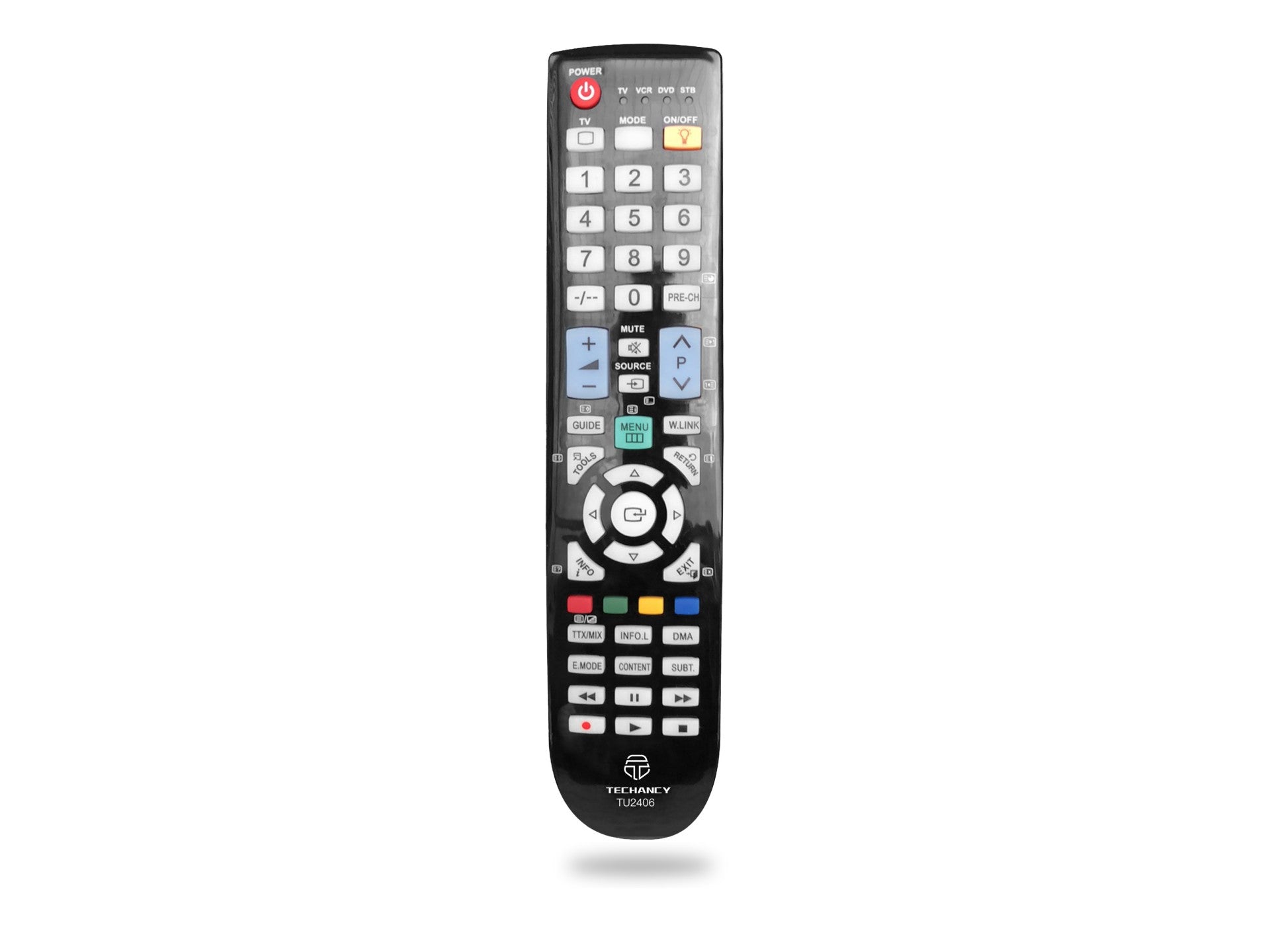 Techancy Wireless TV Remote Control, TU2406, No Setup Required, Remote Control for Samsung TVs, Black
