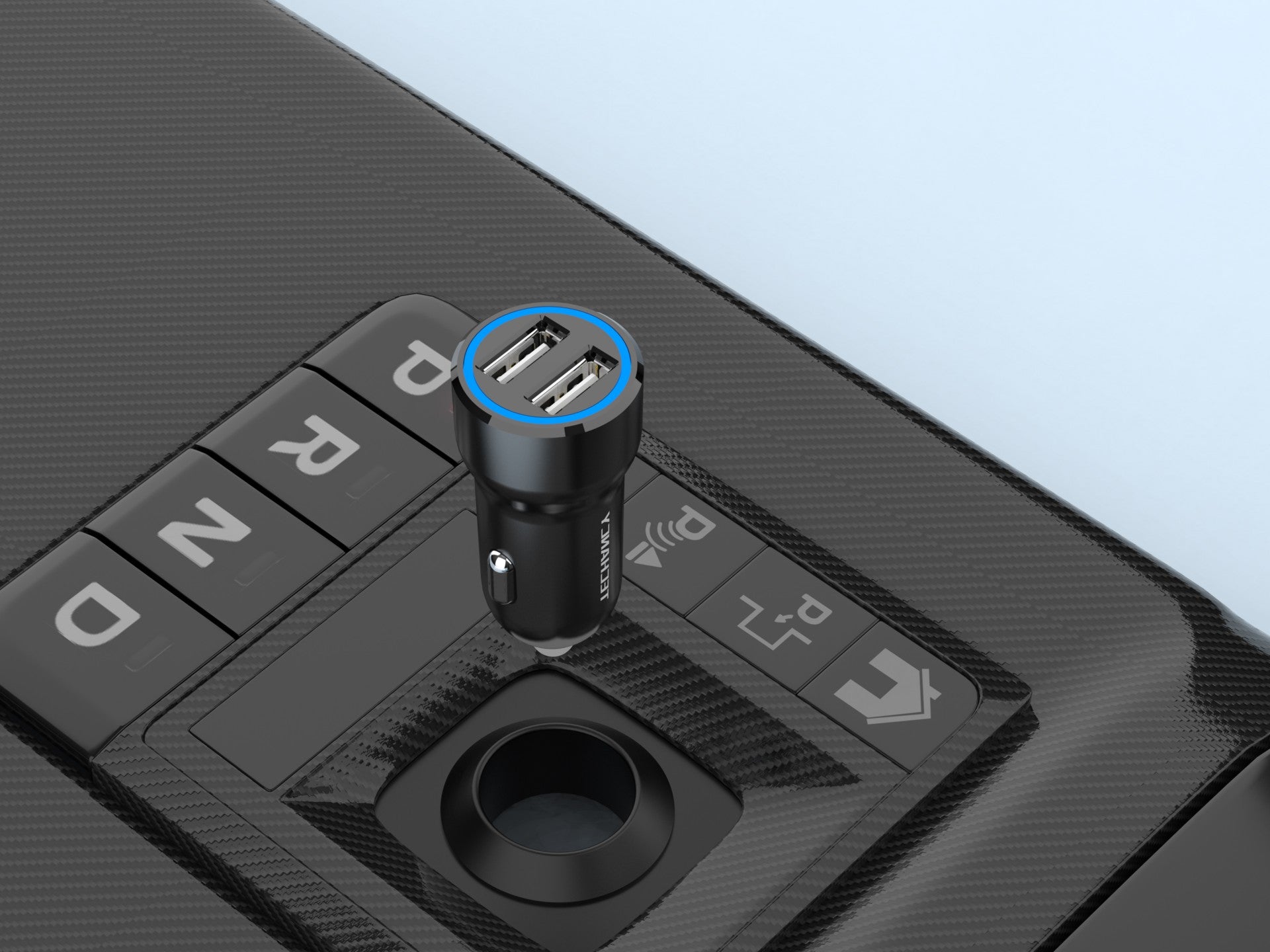 Techancy 2USB 2.4A Car Charger TC6412, Fast Charging, Intelligent Identification, Multiple Protection